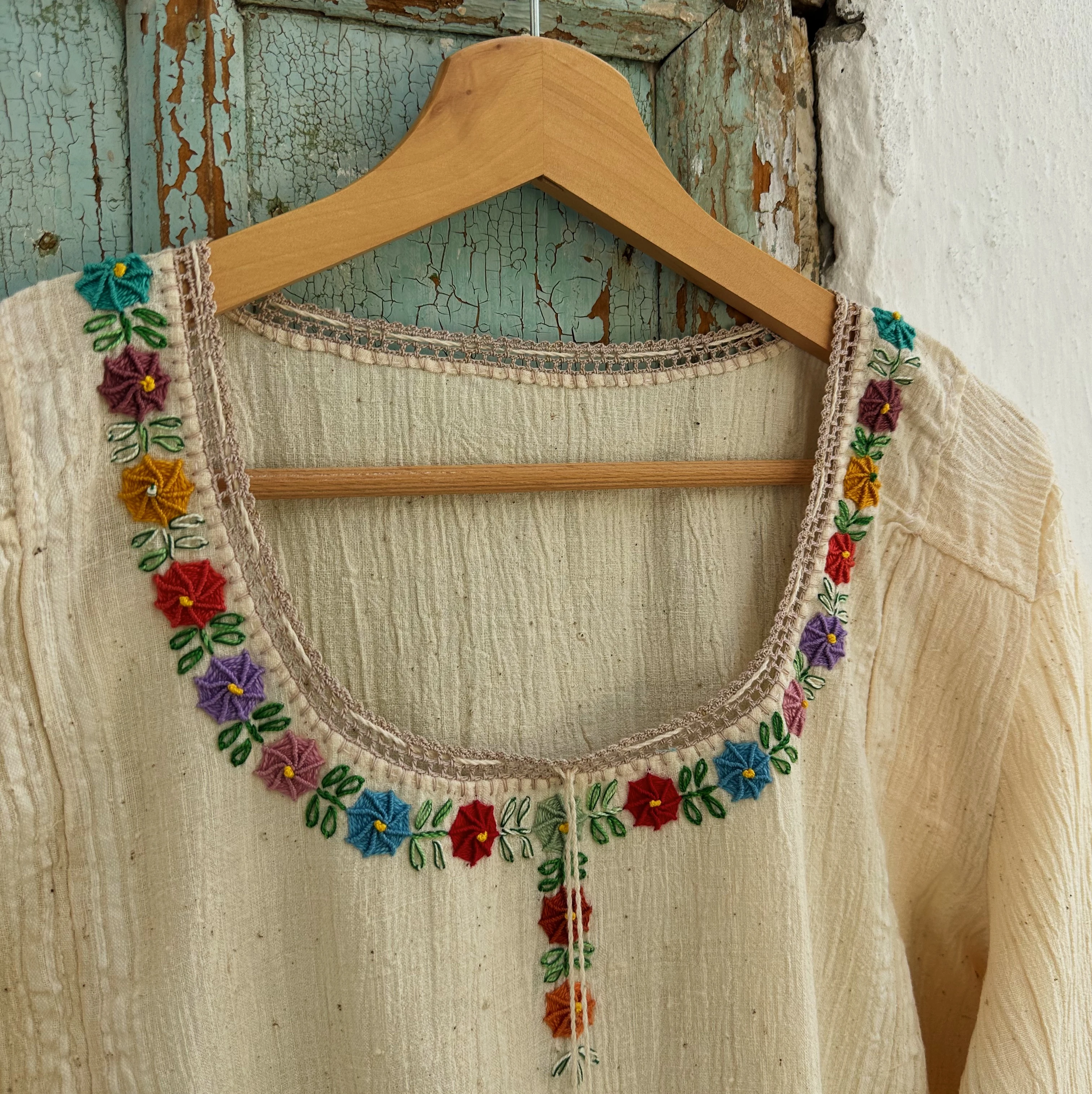 Rengarenk Çiçekli Göynek (42-44 Beden)