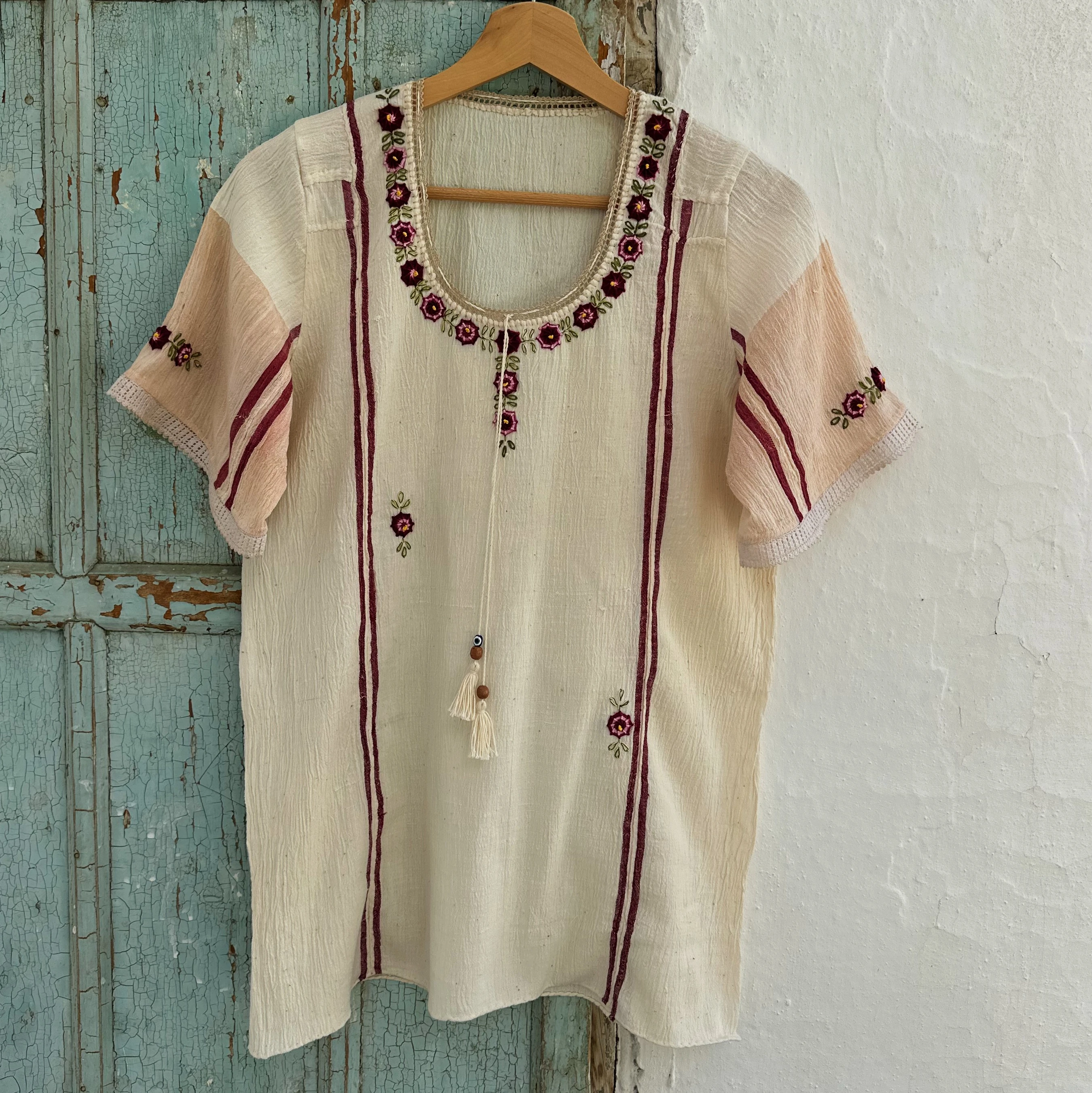 Fuşya Çiçekli Göynek (36-38 Beden)