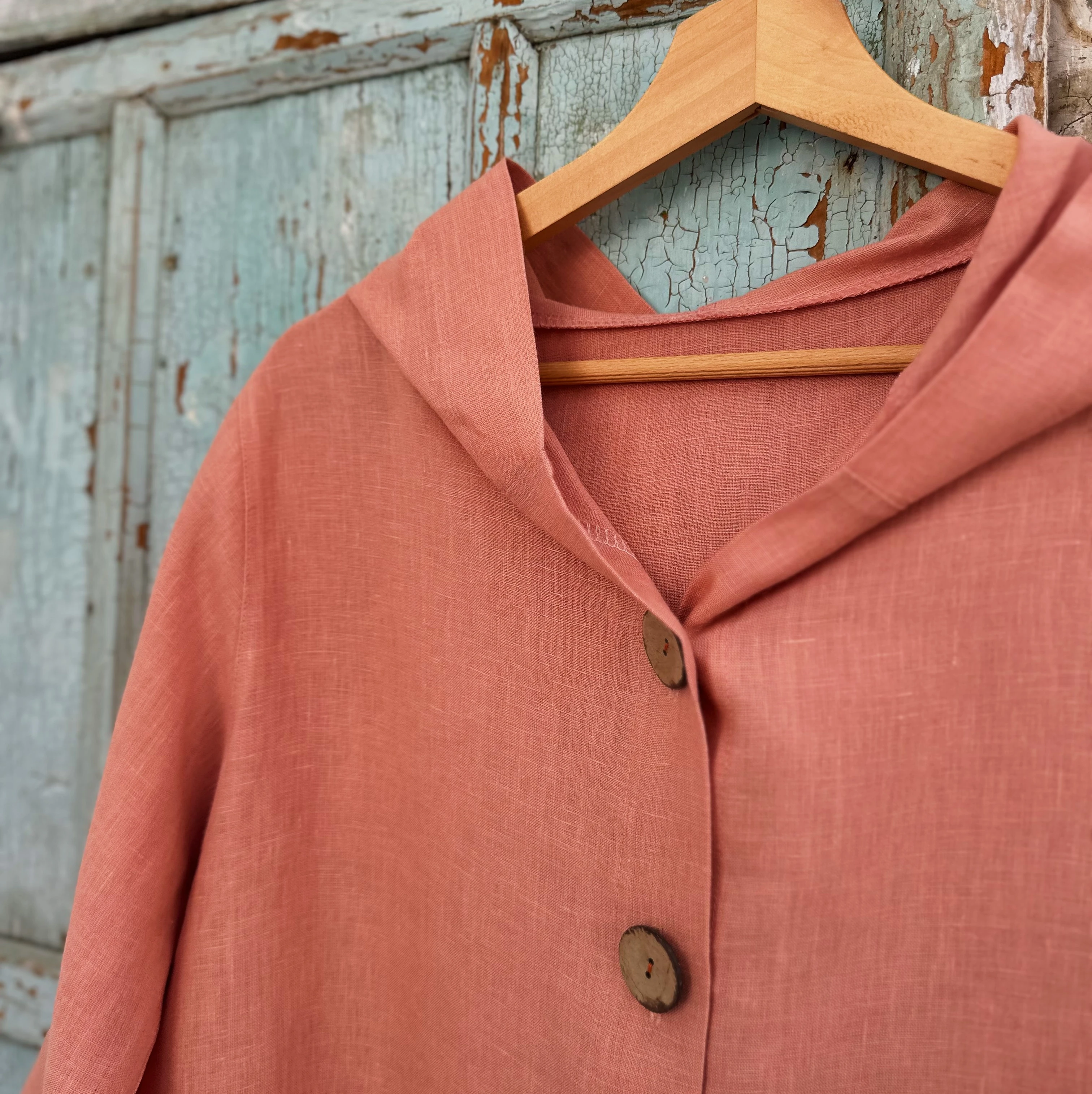 Bahar Çiçekleri El Nakışlı İpek Keten Ceket (Standart Beden)