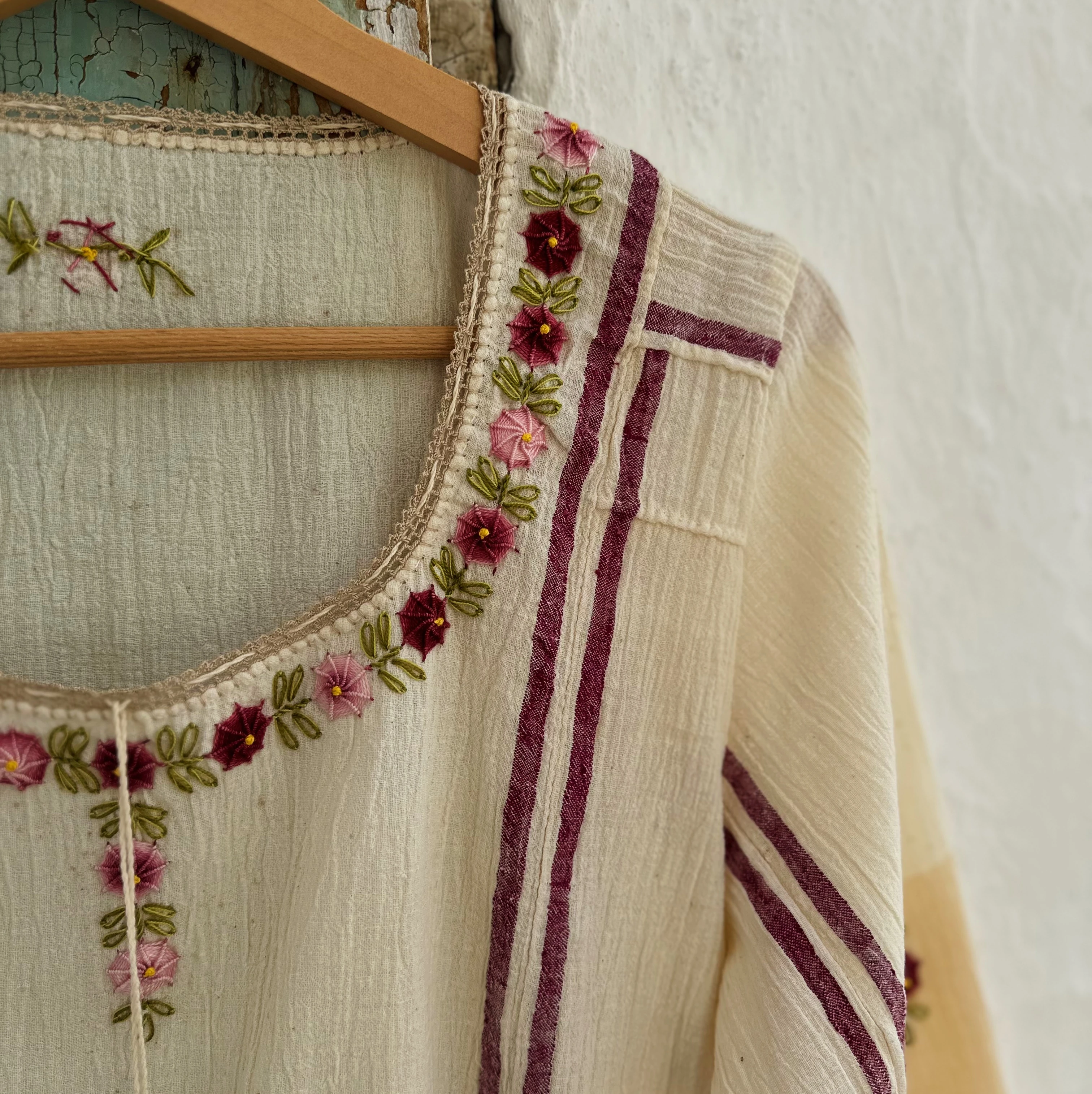 Fuşya Çiçekli Göynek (40-42 Beden)