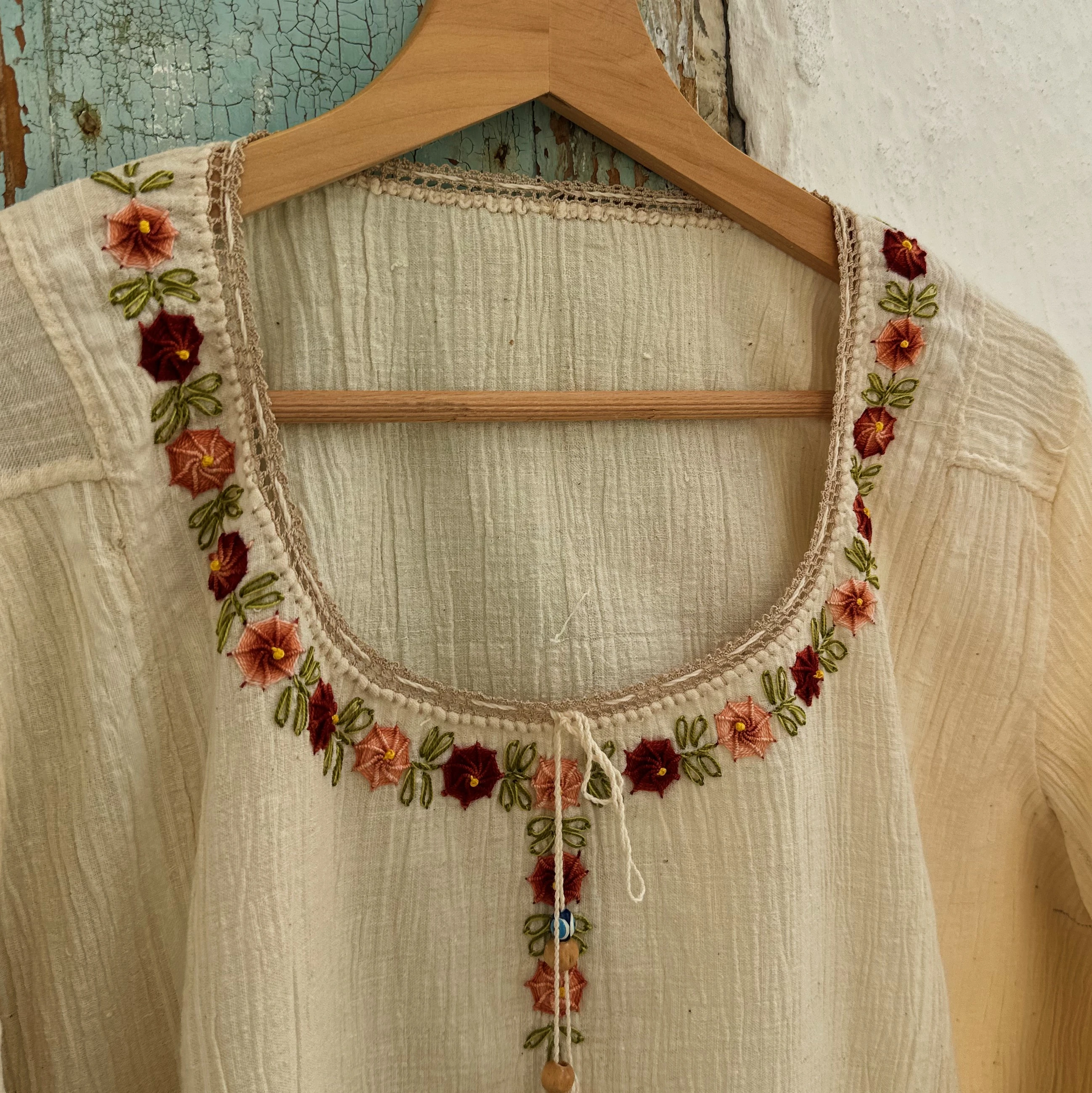 Taba Çiçekli Göynek (42-44 Beden)