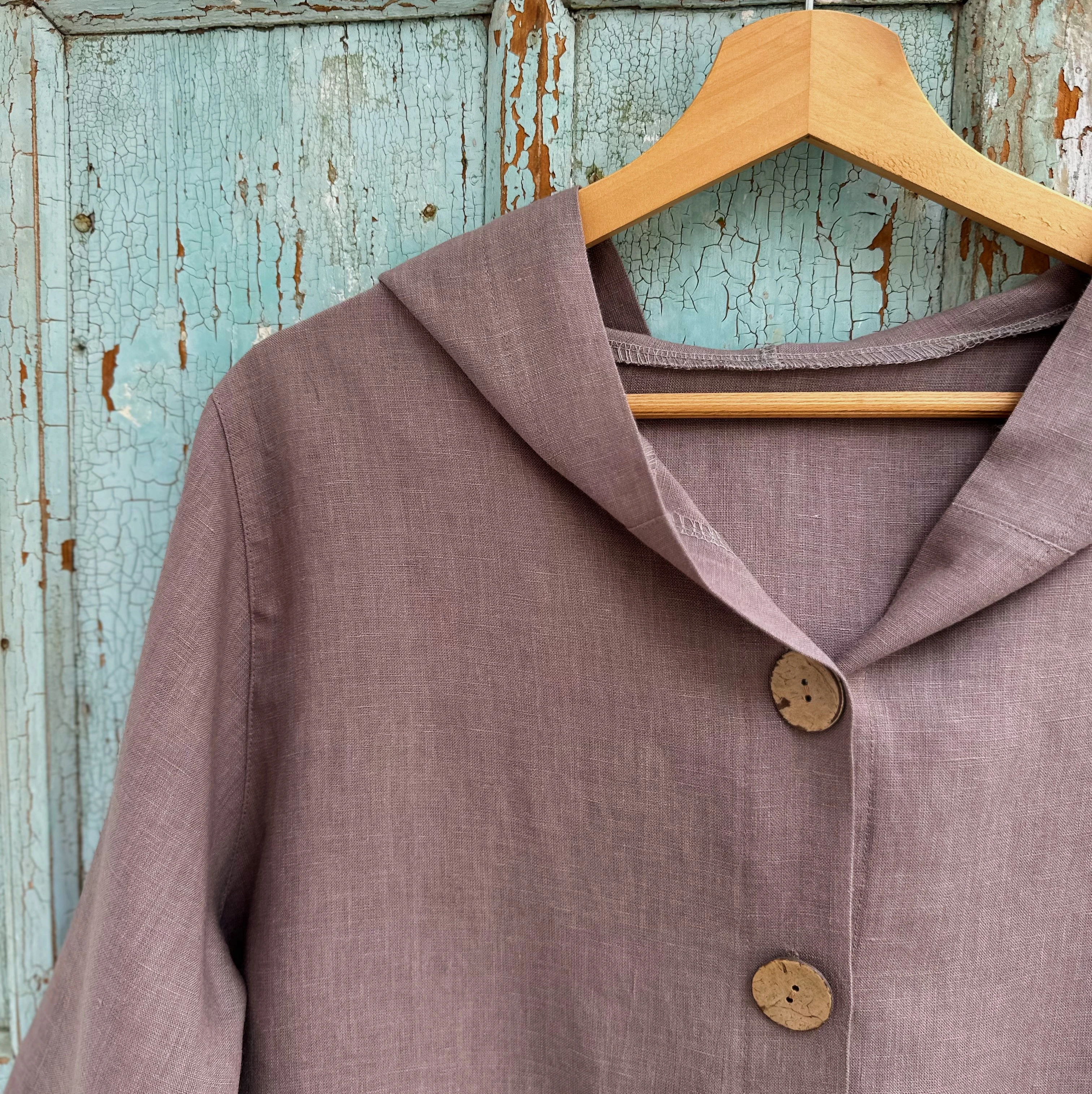 Kokina El Nakışlı İpek Keten Ceket (Standart Beden)