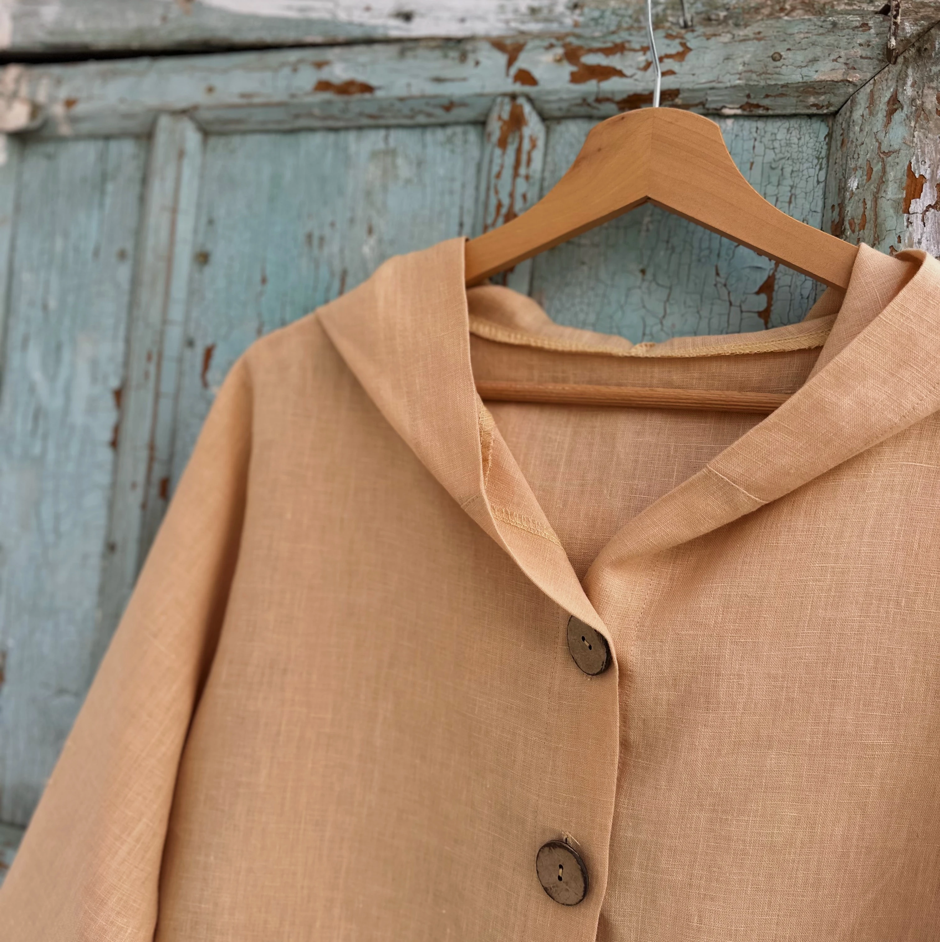 Kokina El Nakışlı İpek Keten Ceket (Standart Beden)