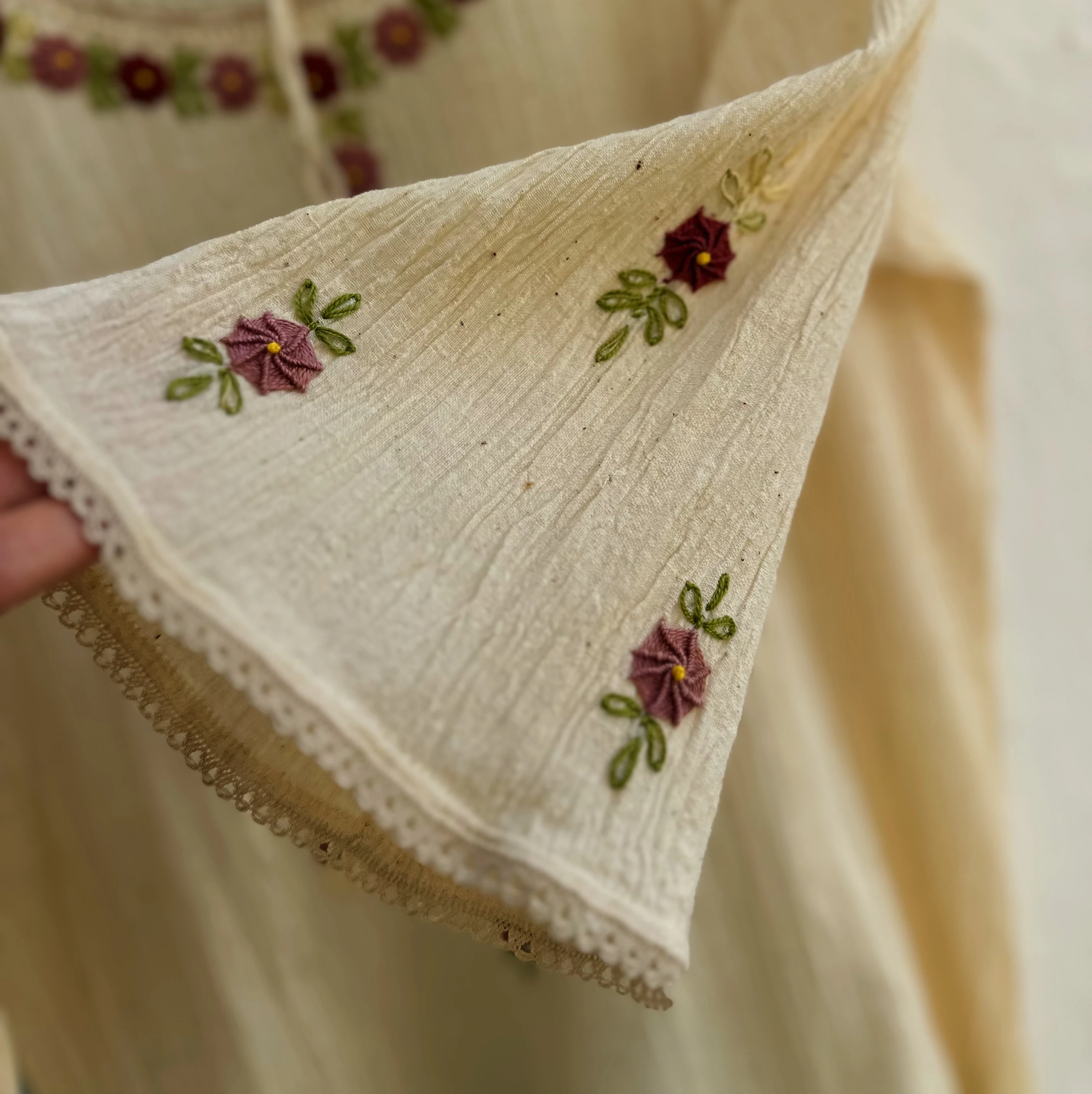 Mürdüm Çiçekli Göynek (40-42 Beden)