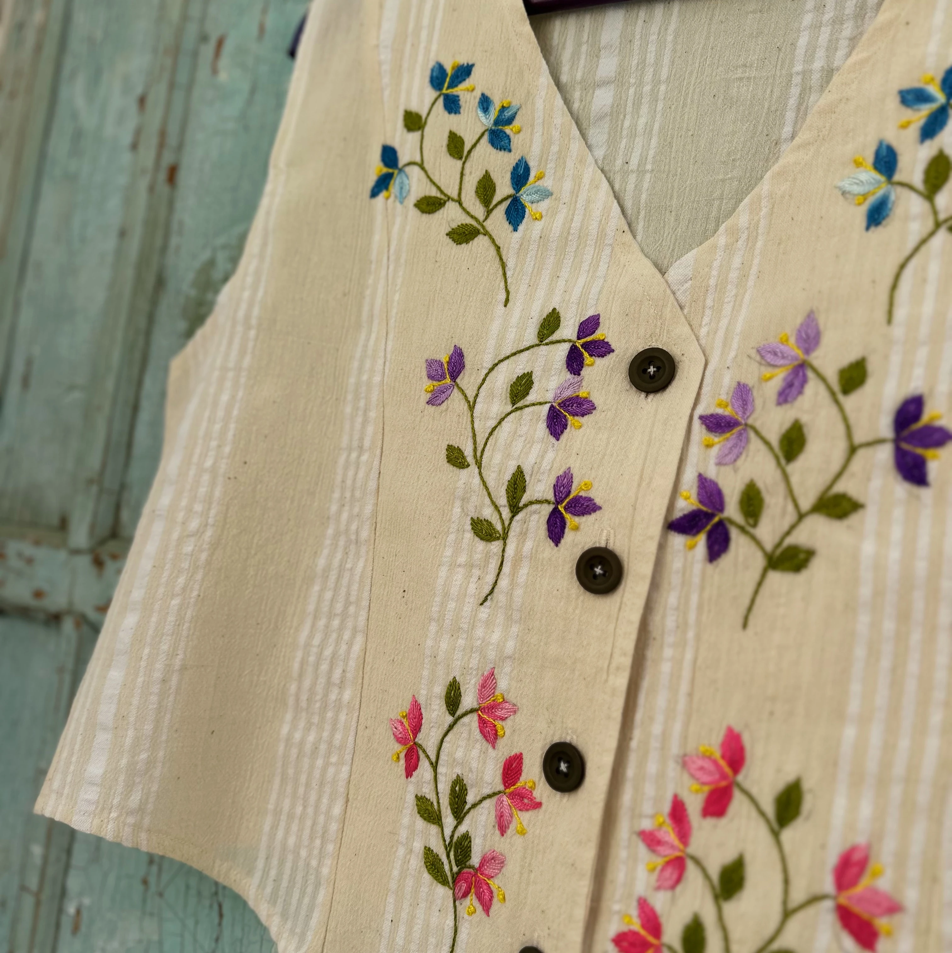 El Nakışlı Dokuma Yelek (42-44 Beden)