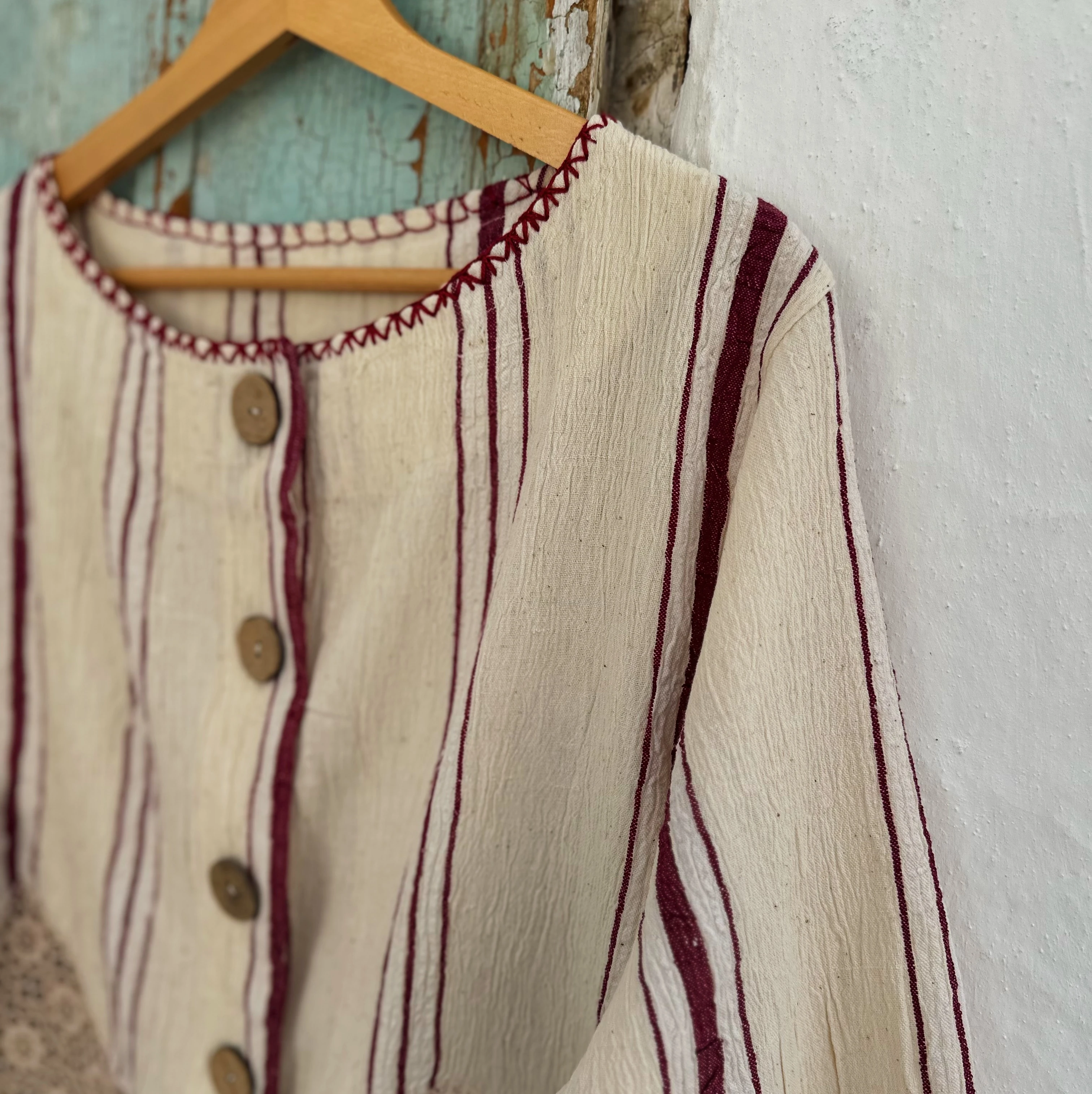 Dantelli Dokuma Ceket (38-40 Beden)