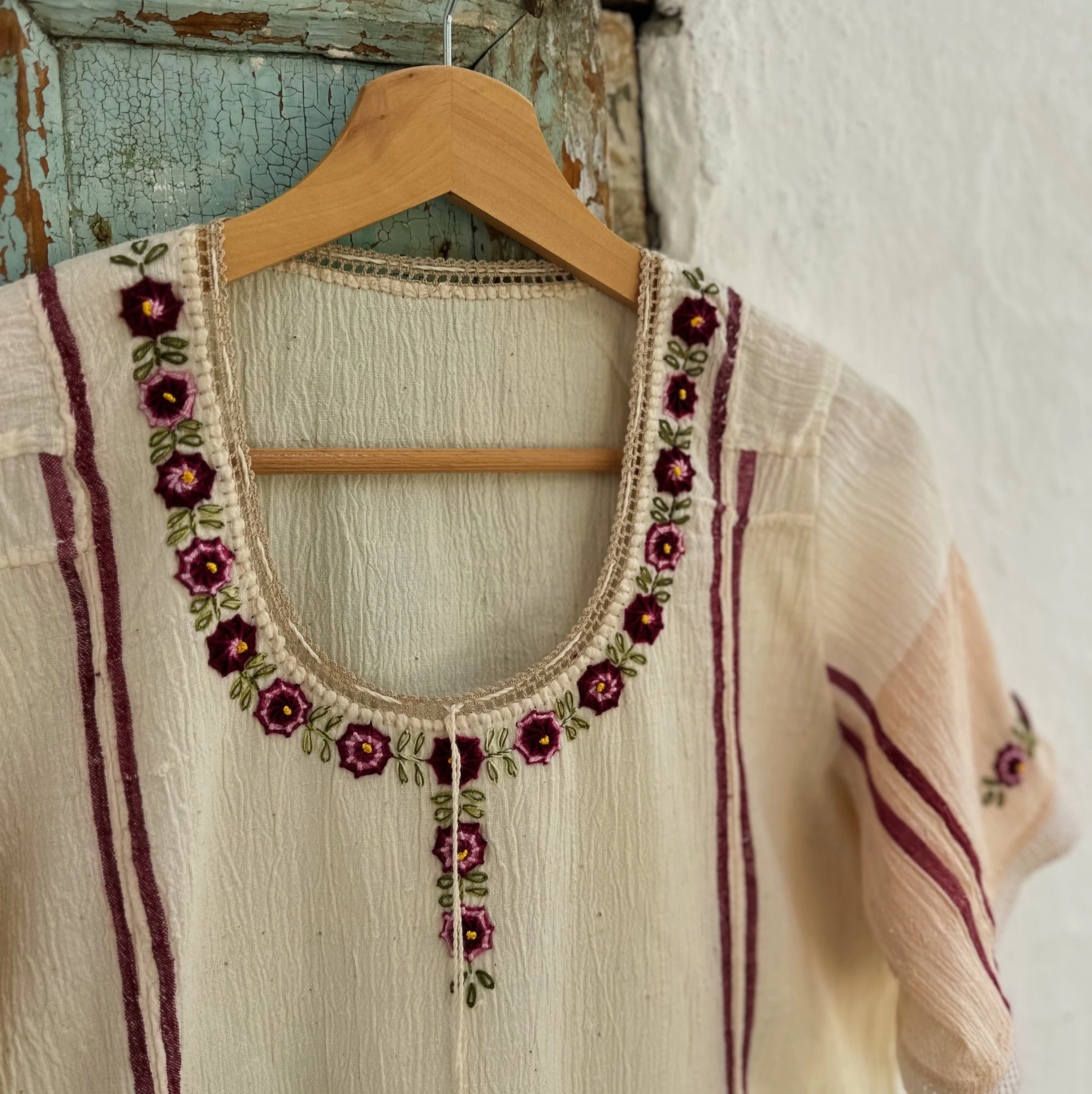 Fuşya Çiçekli Göynek (36-38 Beden)