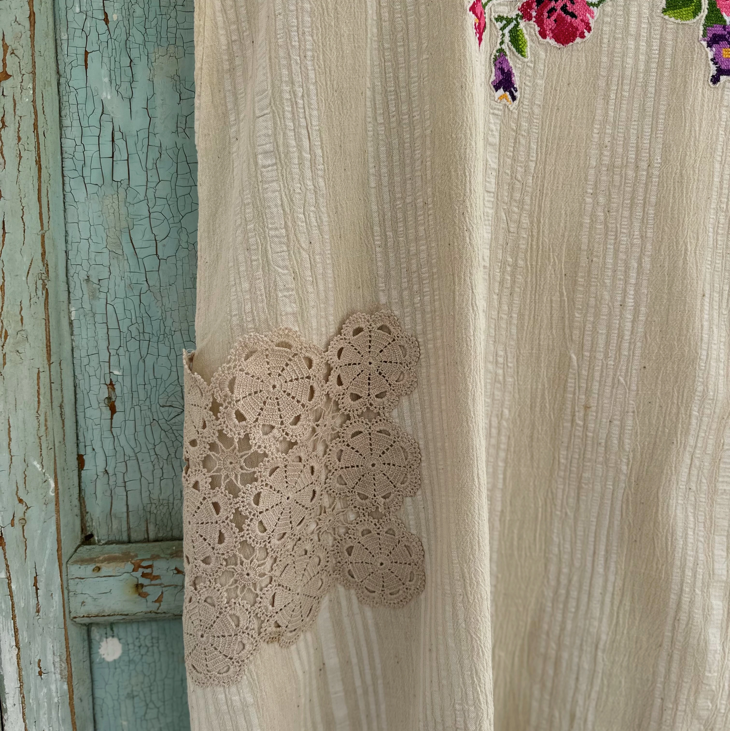 Pembe Mor Güller Elbise (44-46 Beden)