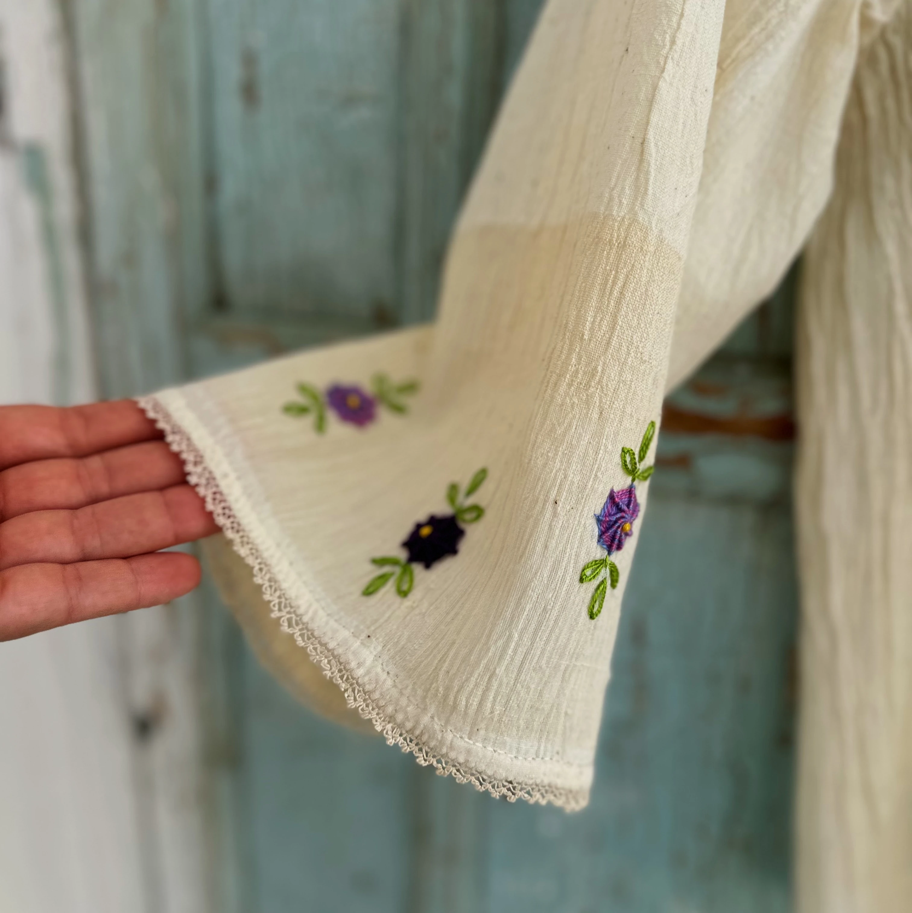 Mor Çiçekli Göynek (38-40 Beden)