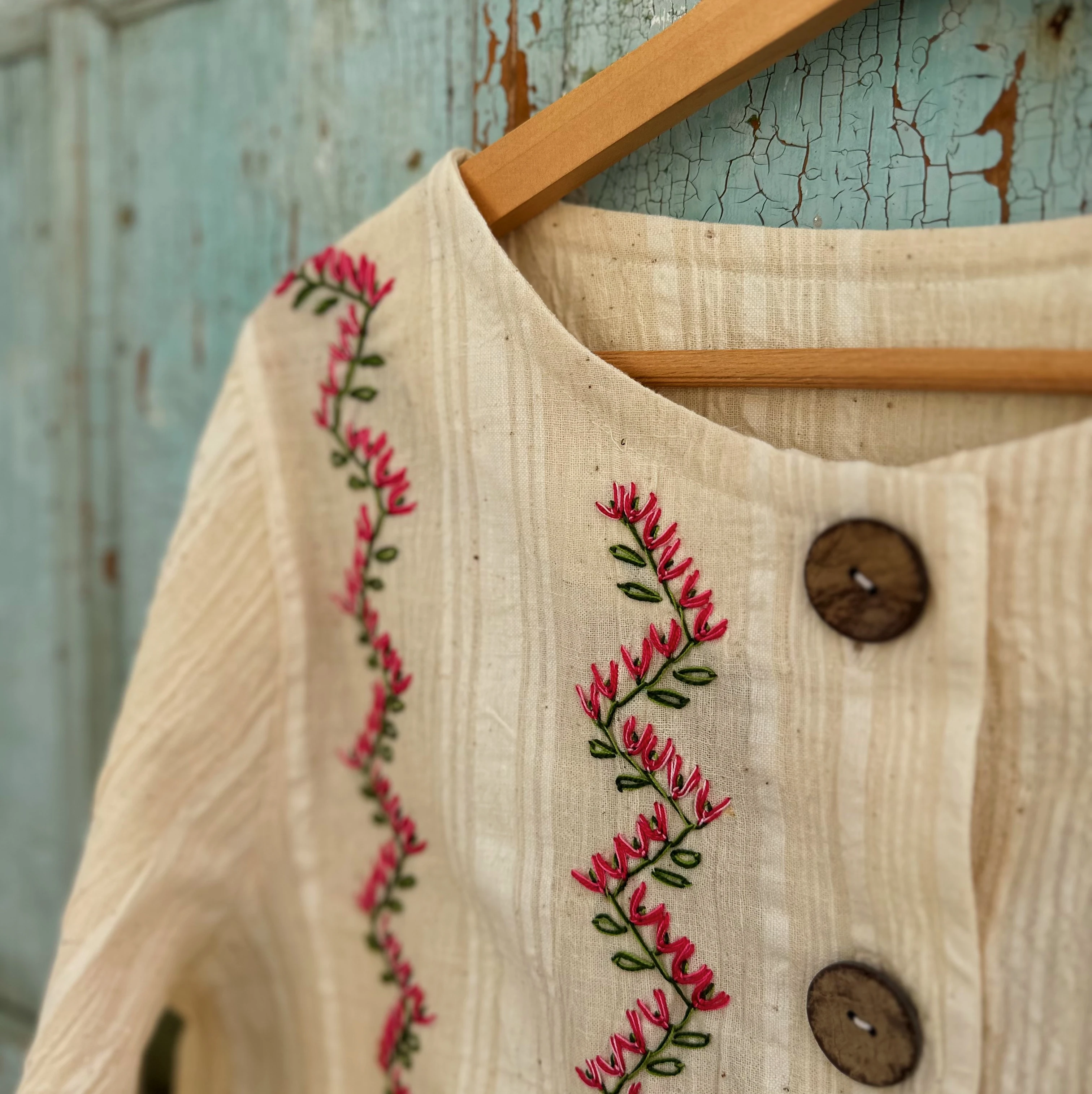 Sarmaşıklar El Nakışlı Crop Ceket (36-38 Beden)