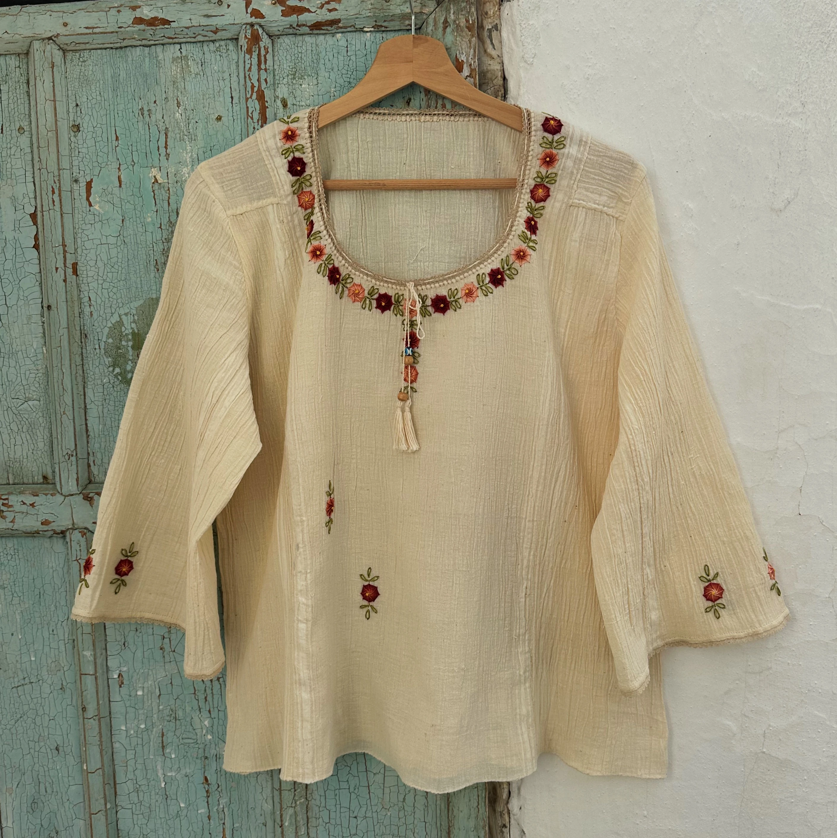 Taba Çiçekli Göynek (42-44 Beden)