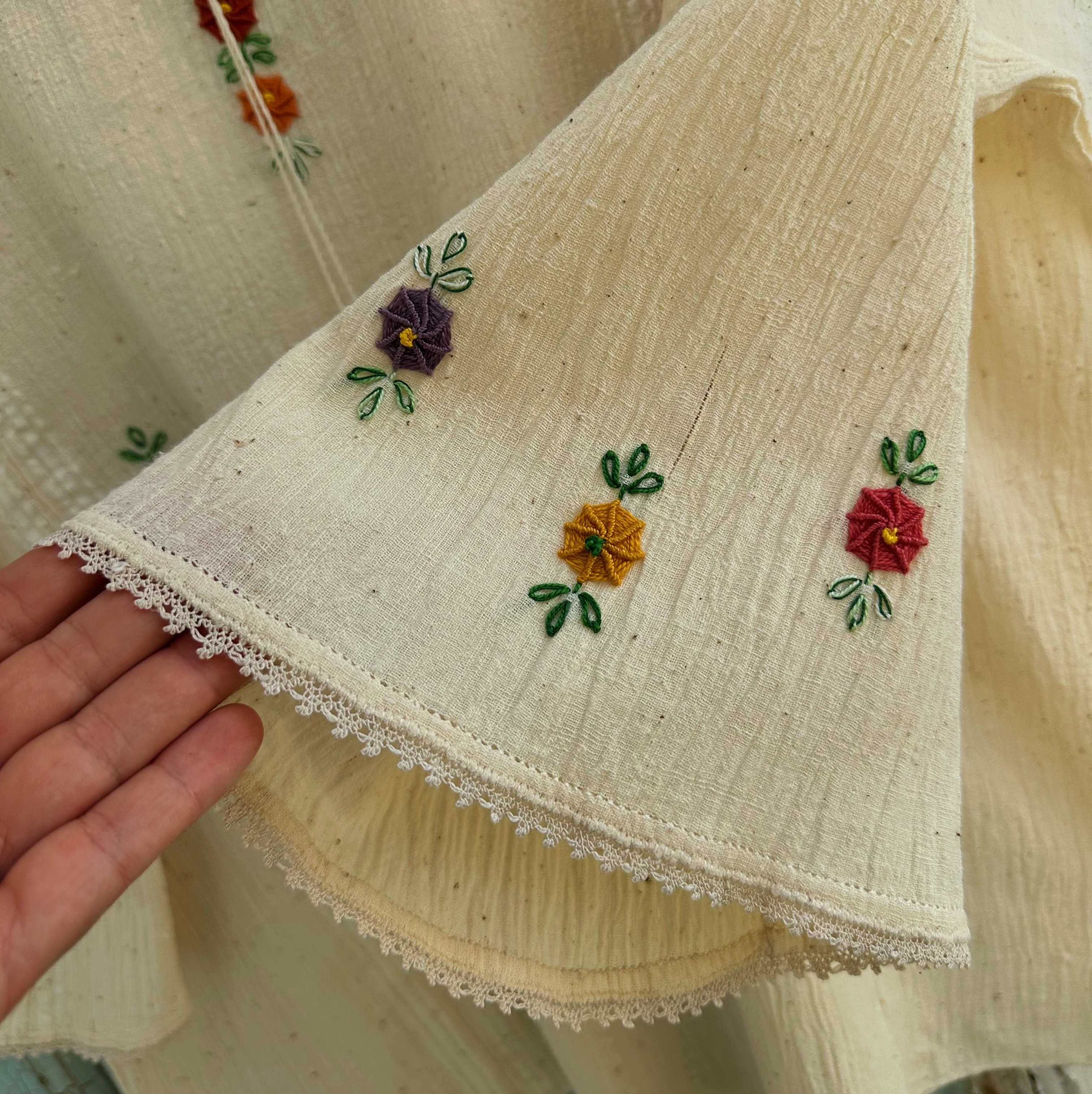 Rengarenk Çiçekli Göynek (42-44 Beden)