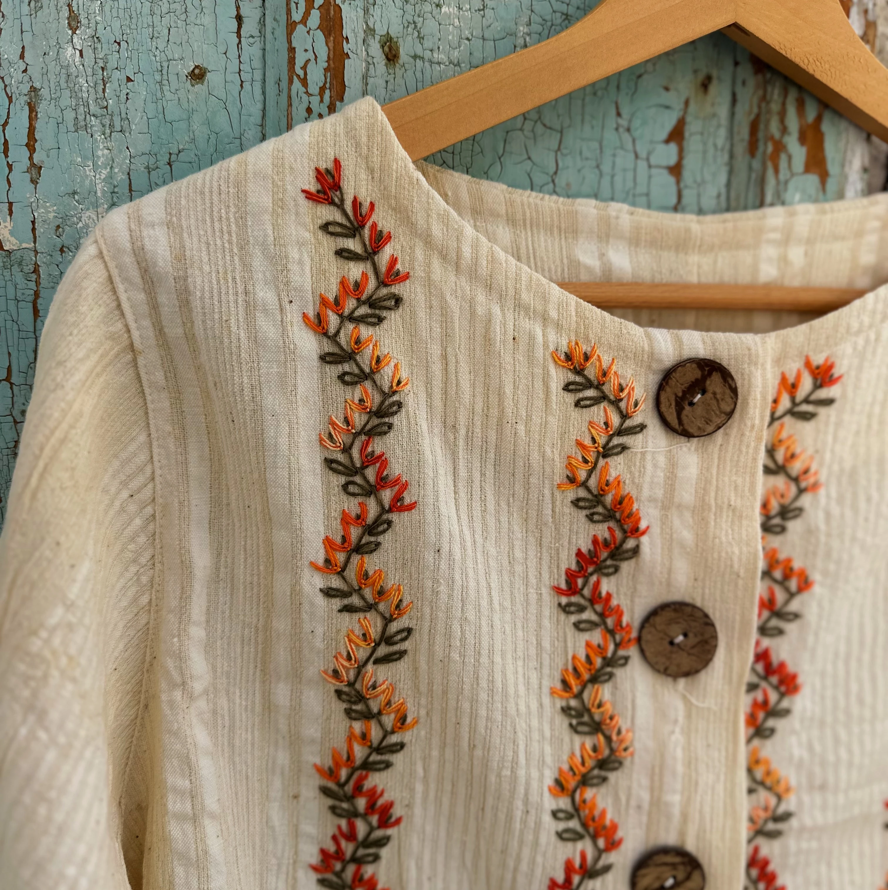 Sarmaşıklar El Nakışlı Crop Ceket (38-40 Beden)