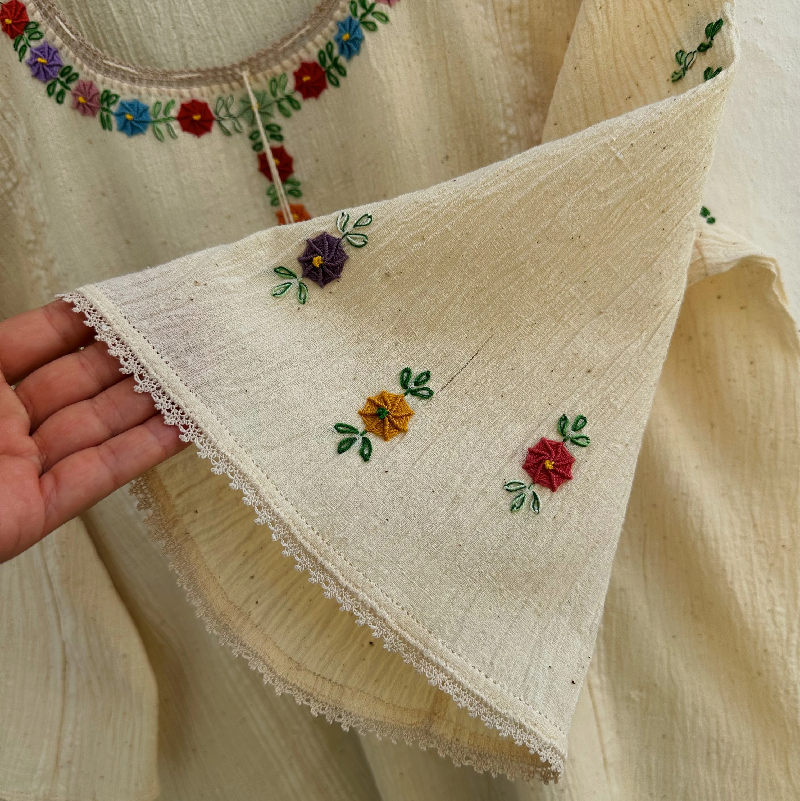 Rengarenk Çiçekli Göynek (42-44 Beden)