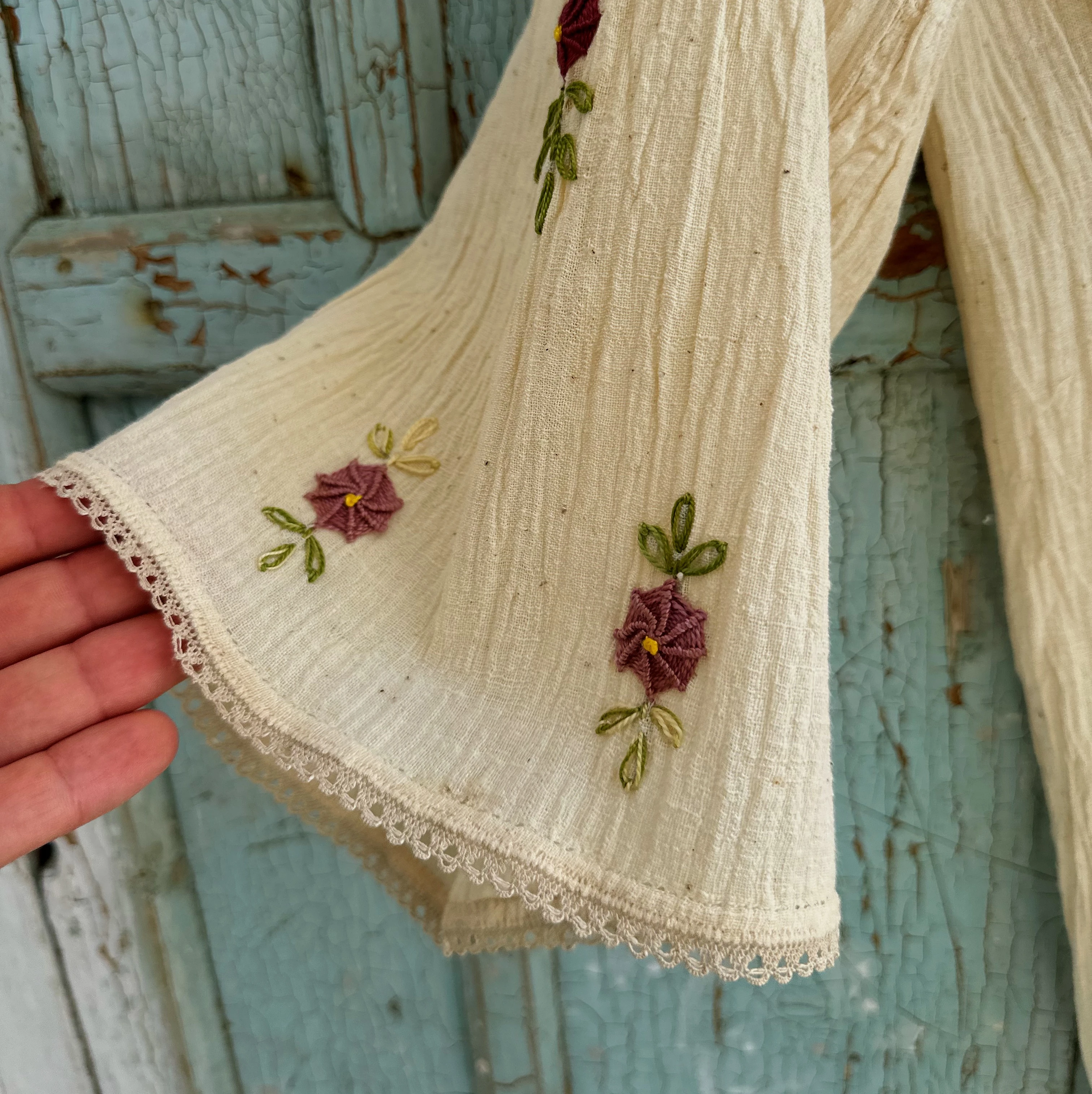 Mürdüm Çiçekli Göynek (40-42 Beden)