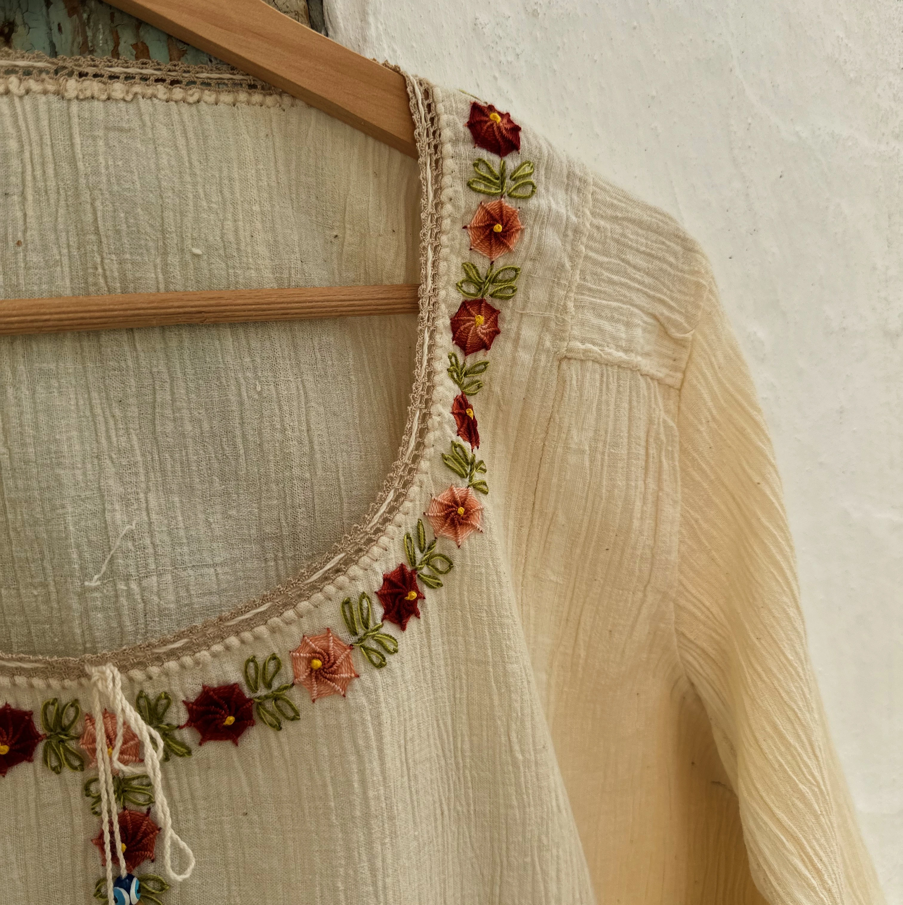 Taba Çiçekli Göynek (42-44 Beden)