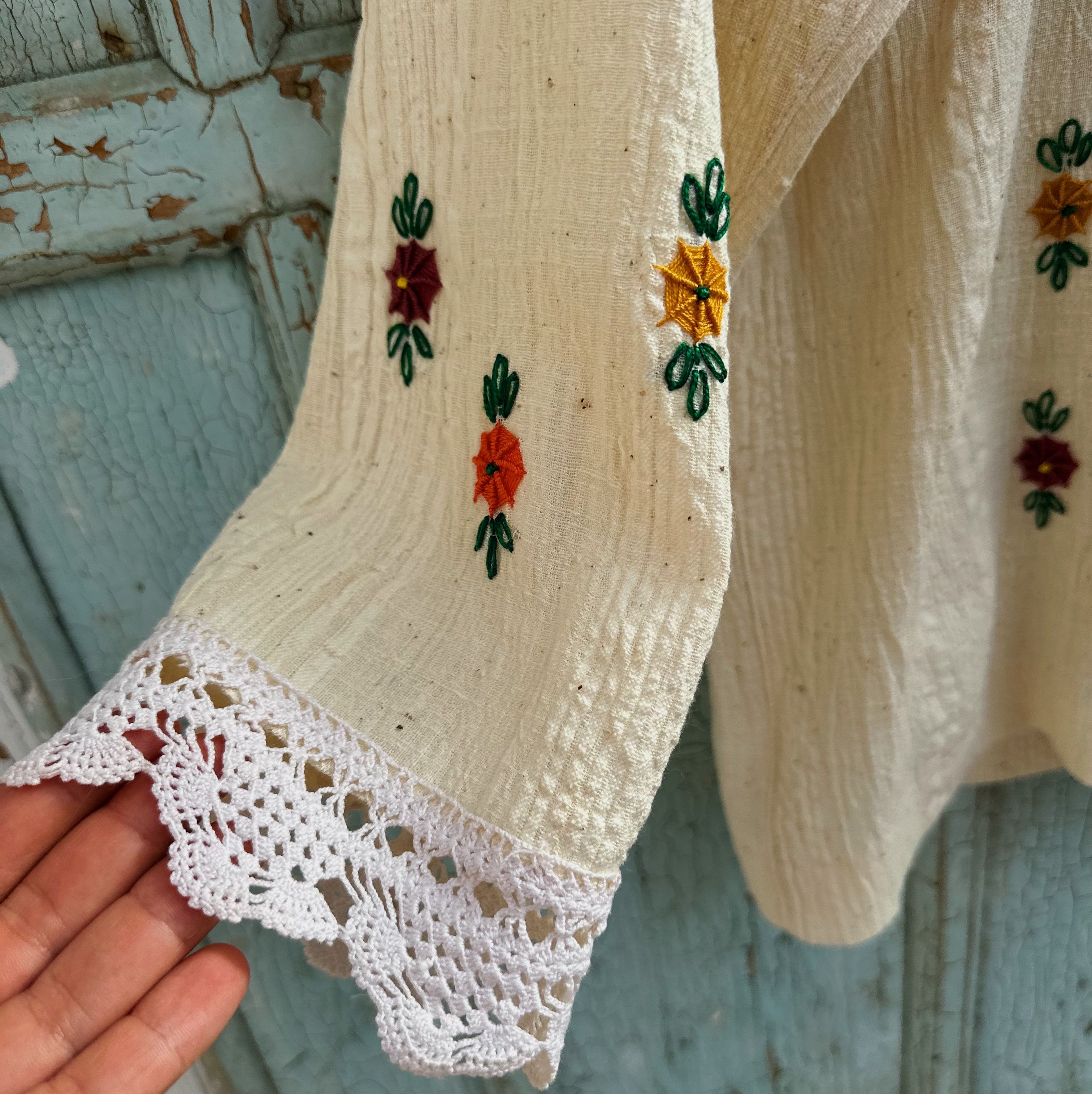 Çiçek İşlemeli Dokuma Ceket (38-40 Beden)