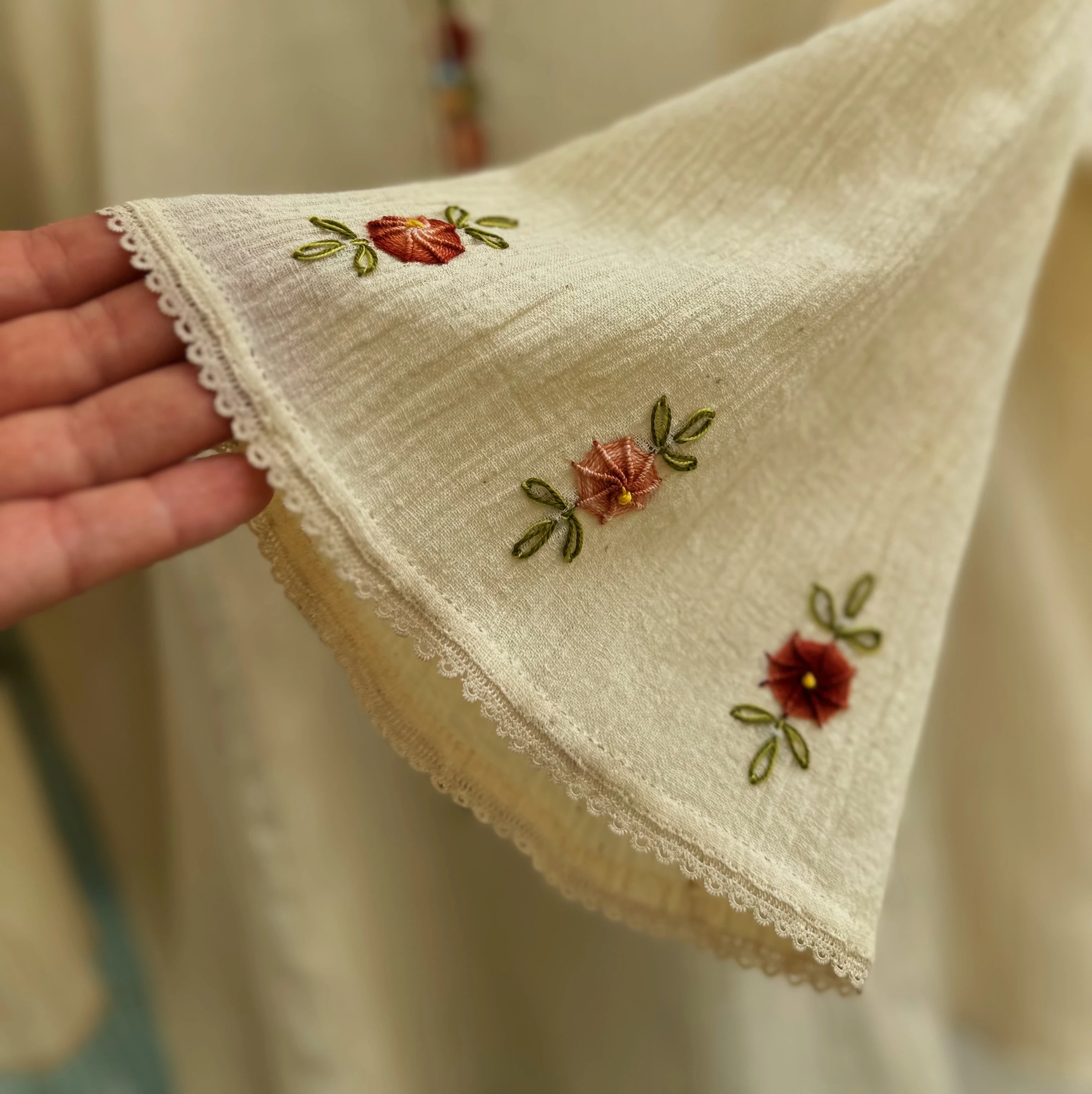 Taba Çiçekli Göynek (42-44 Beden)