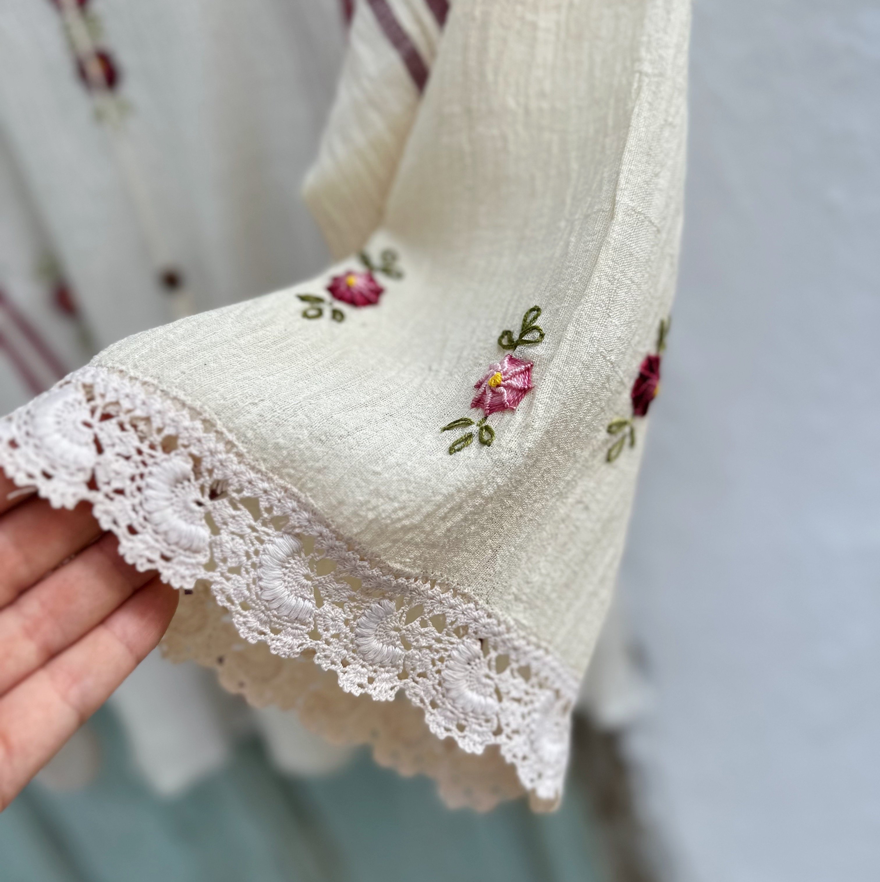 Fuşya Çiçekli Göynek (36-38 Beden)