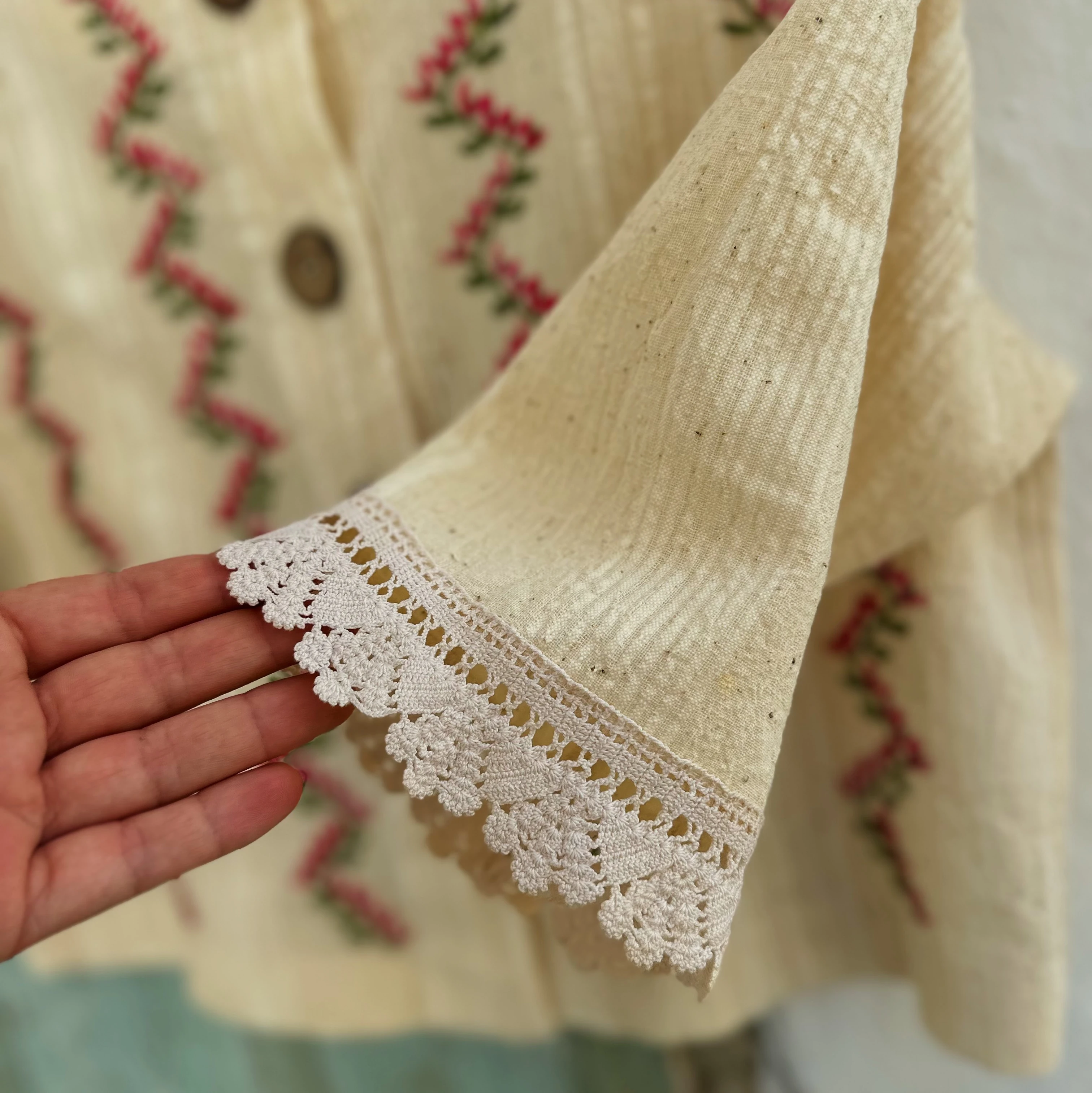 Sarmaşıklar El Nakışlı Crop Ceket (36-38 Beden)