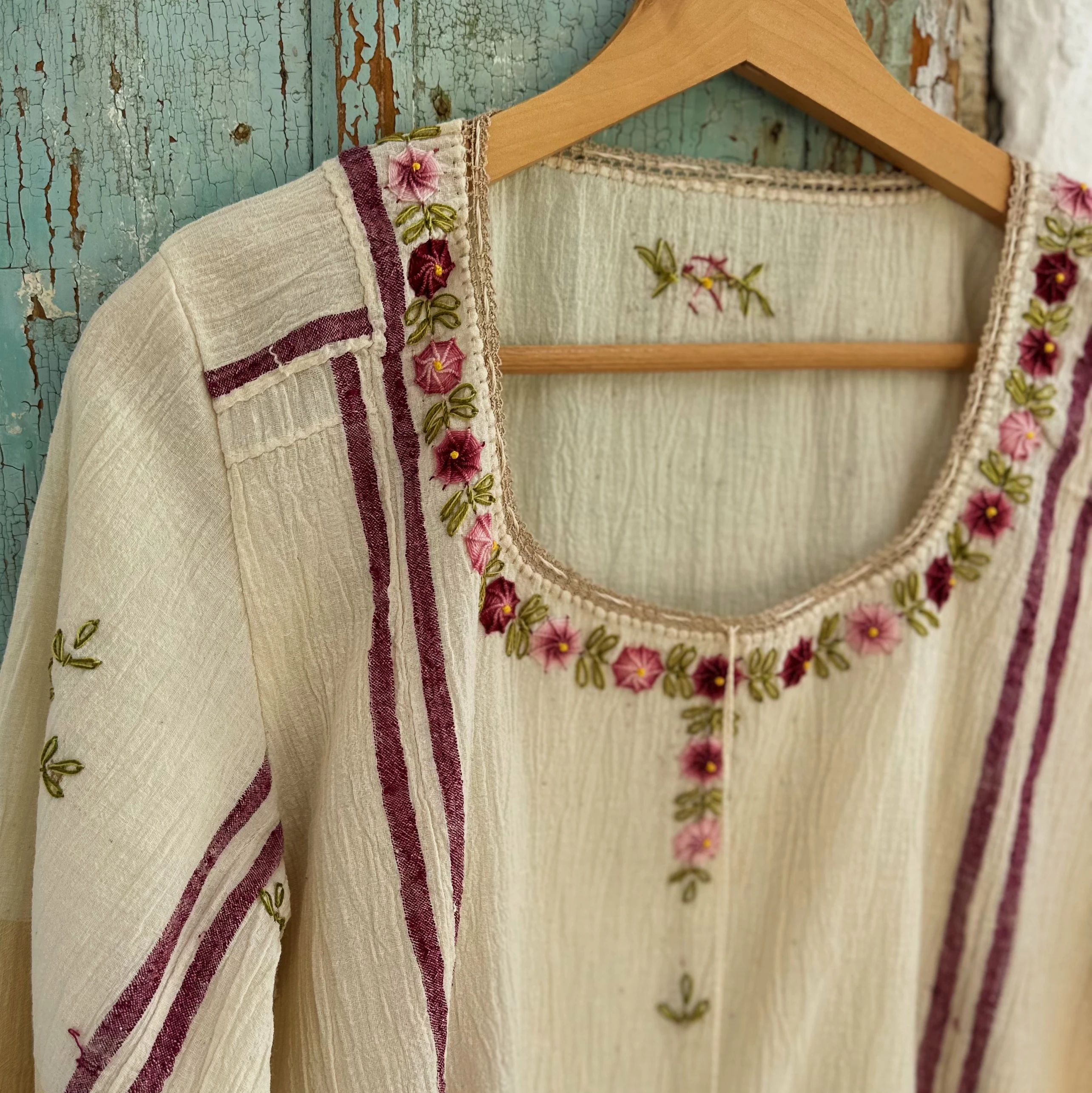 Fuşya Çiçekli Göynek (40-42 Beden)