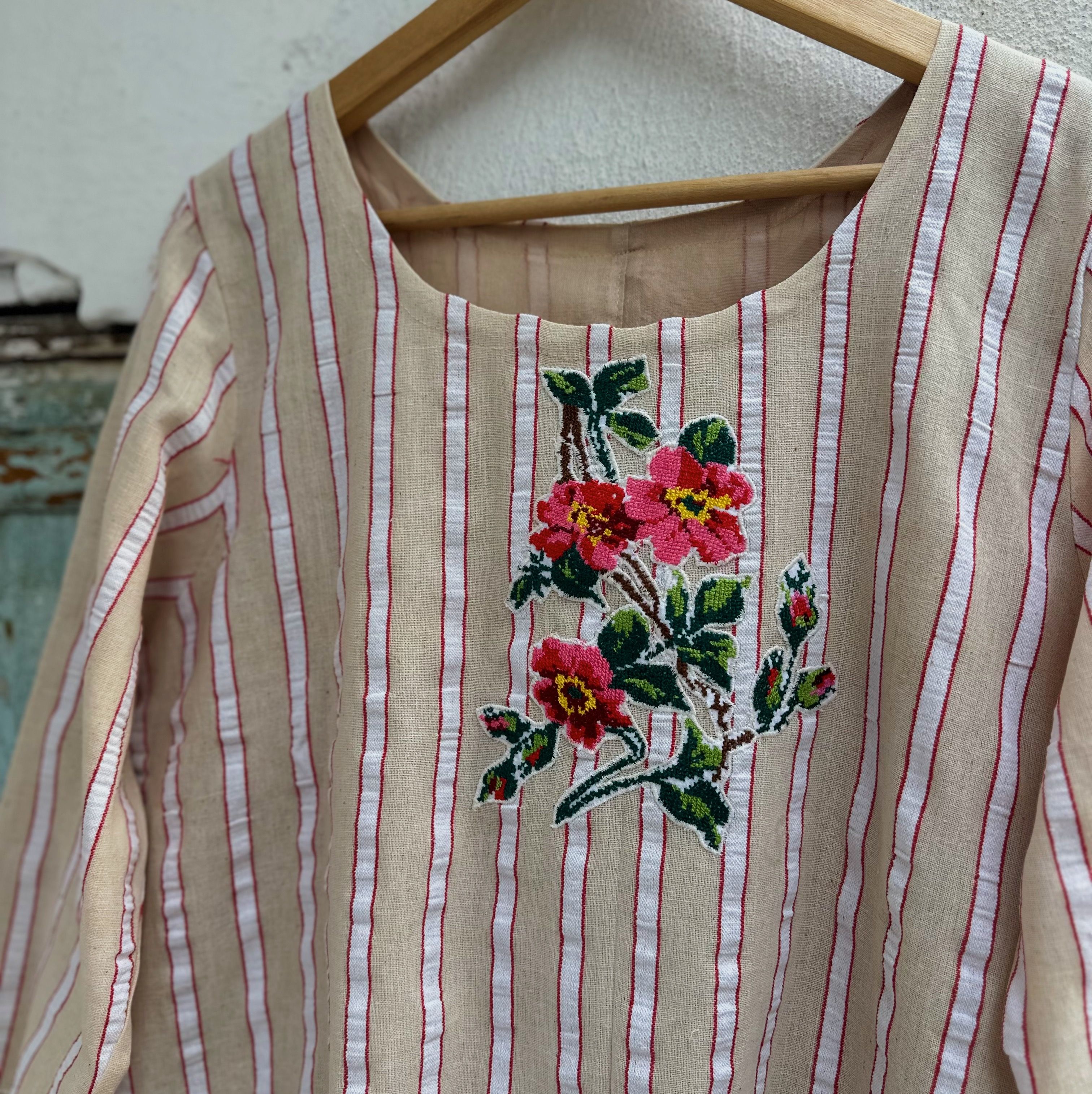 Pembe Güller Elbise (42 Beden)