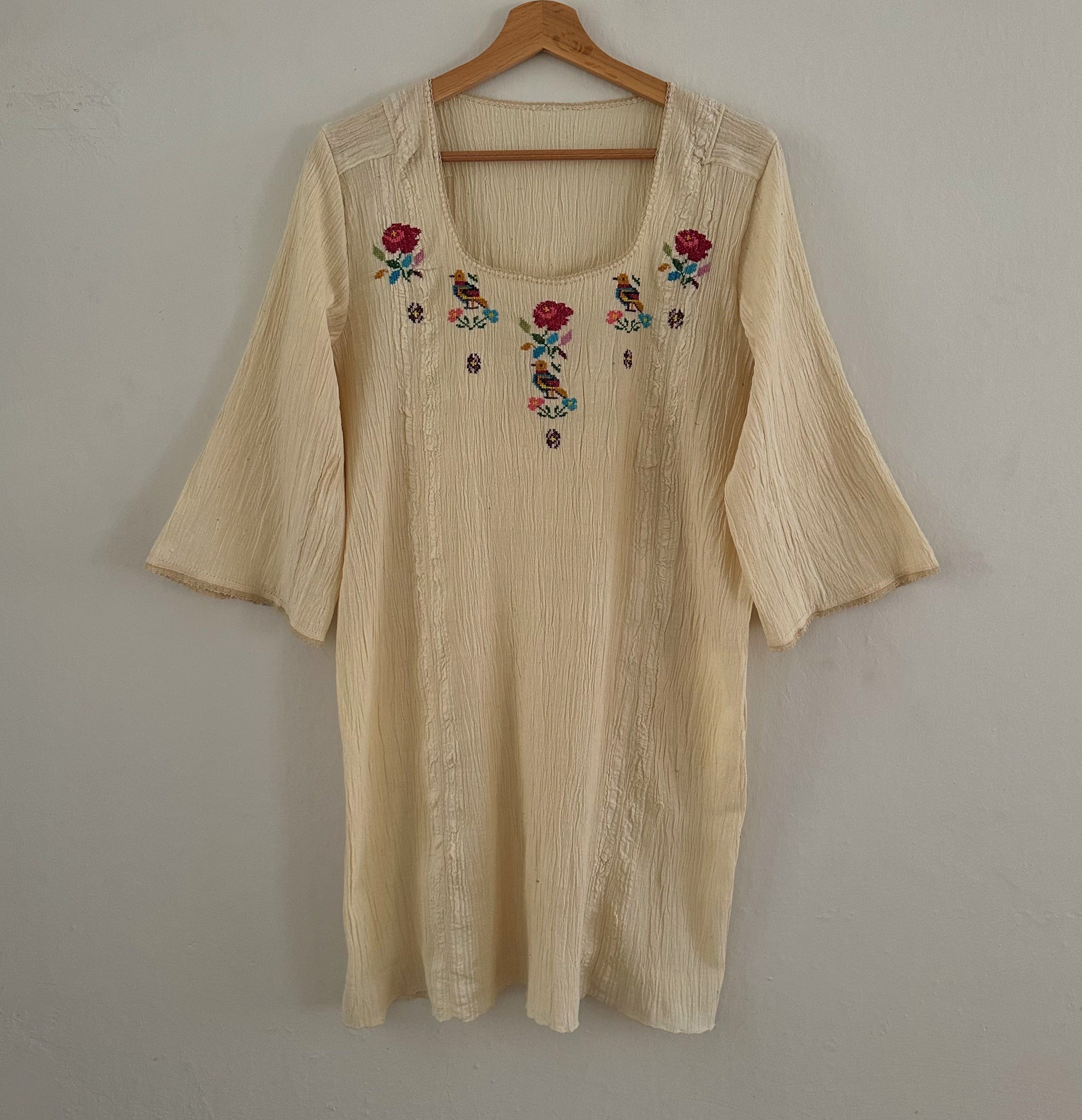 Kuş İşlemeli Göynek (38 Beden)