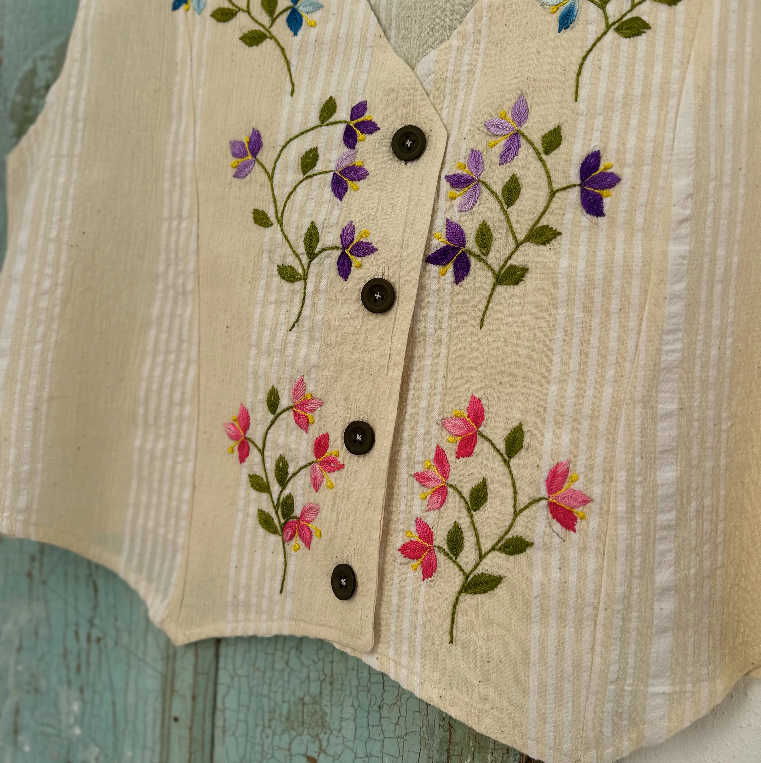 El Nakışlı Dokuma Yelek (42-44 Beden)