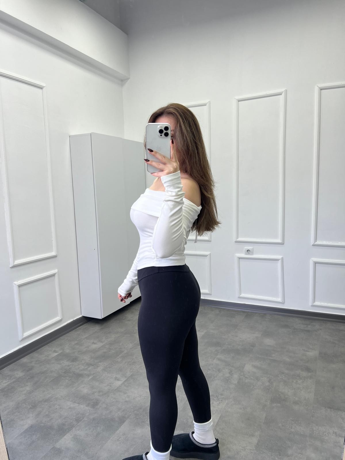 Madonna Yaka Premium Pamuk Penye Body - Ekru