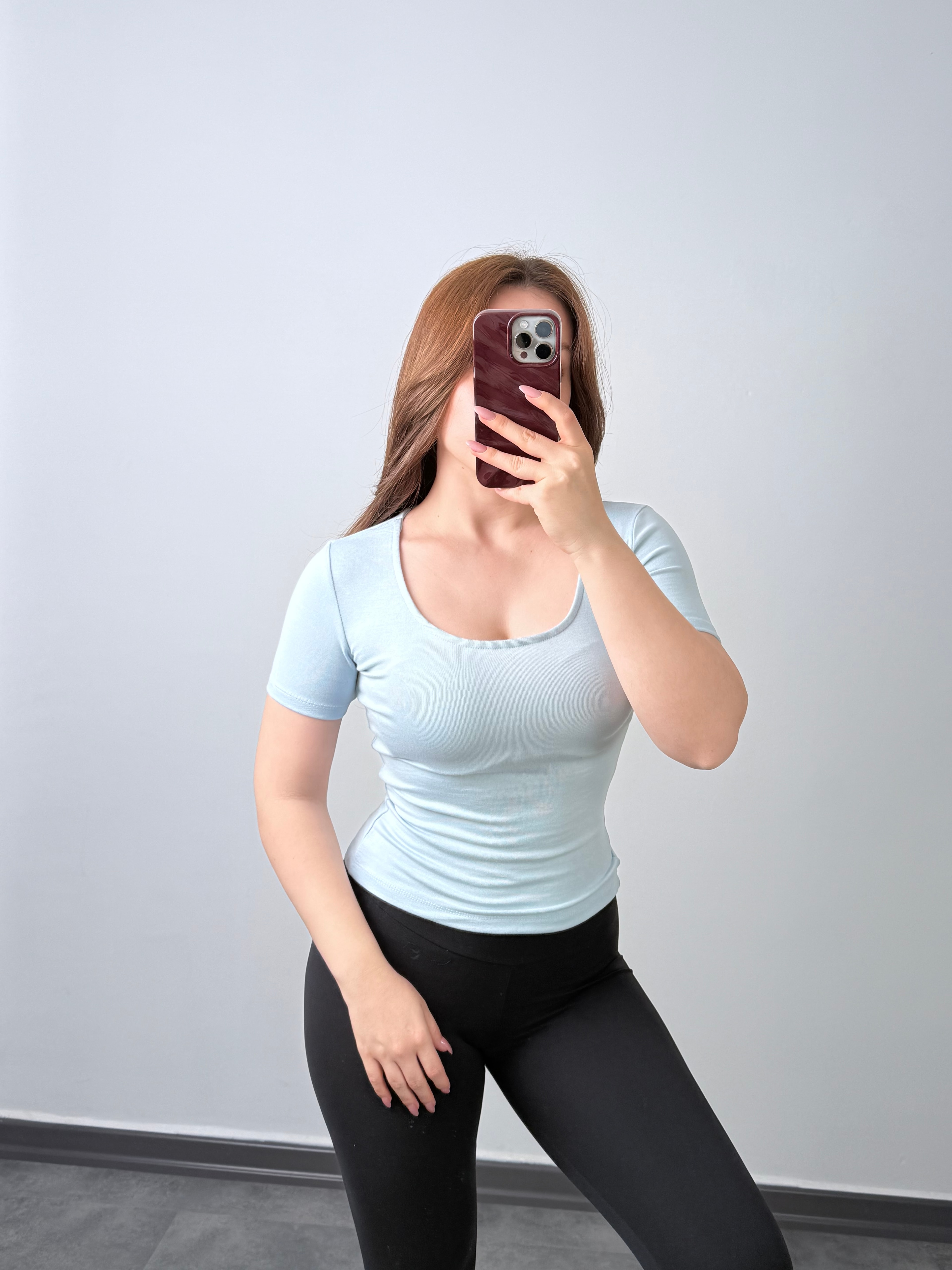 OYS U Yaka Tam Bel Kısa Kollu Body