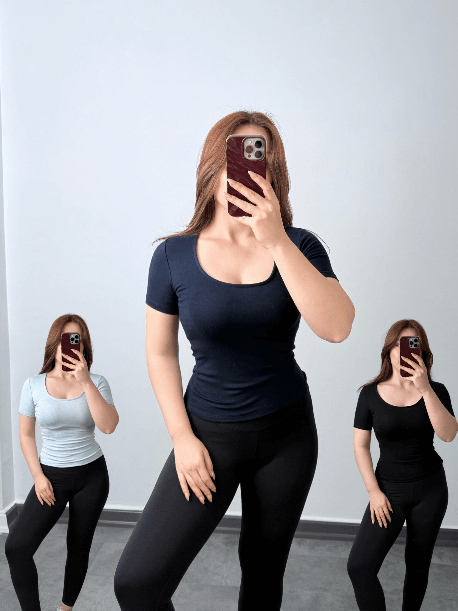 3'lü OYS U Yaka Tam Bel Kısa Kollu Body Seti