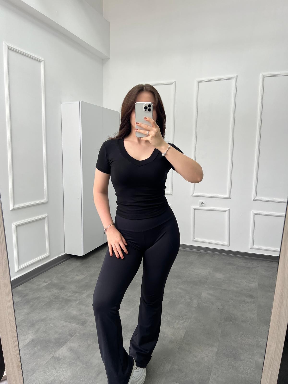 OYS Pamuk Penye Siyah V Yaka Body