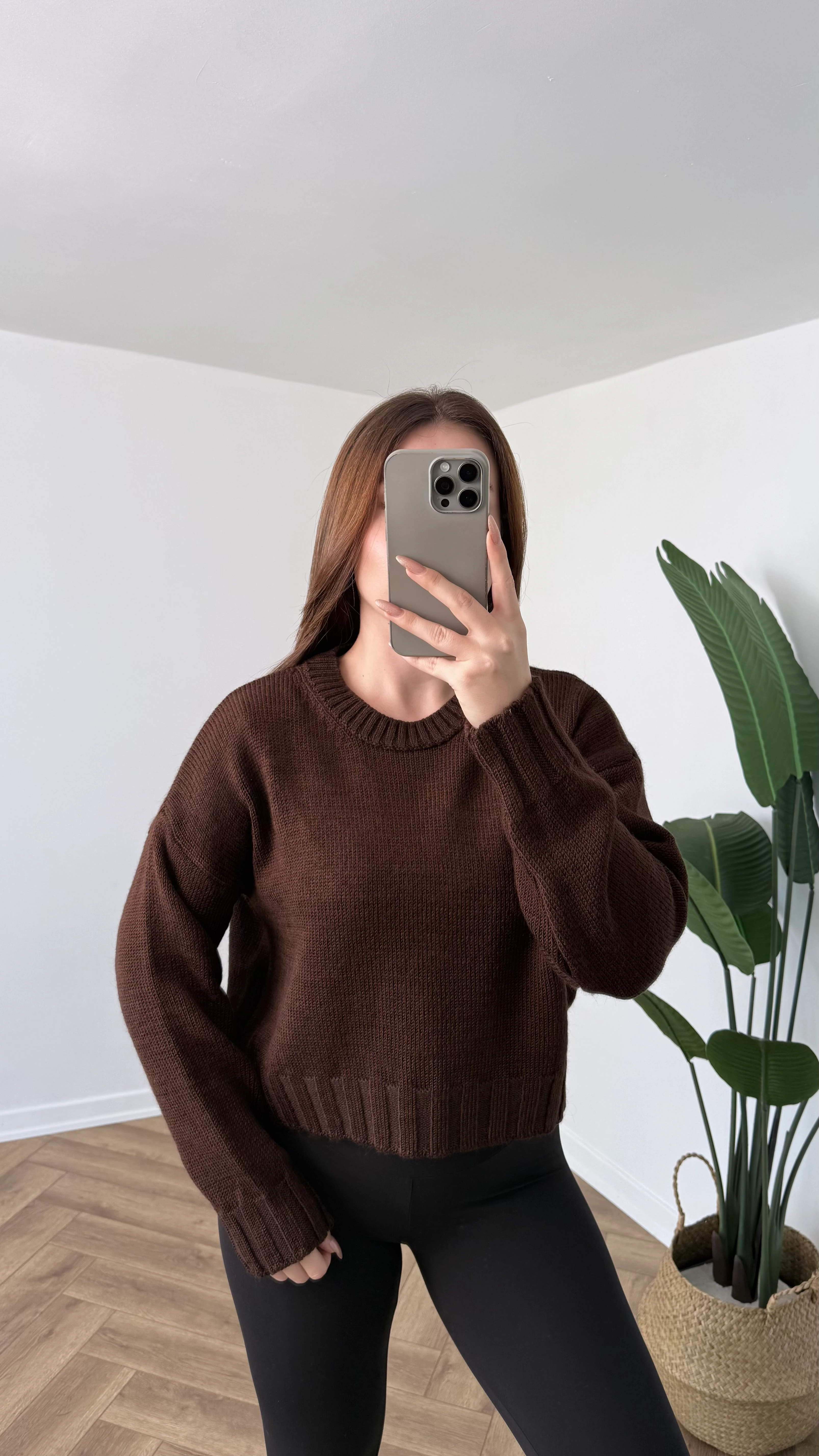 Yeni Sezon Örgü Basic Yuvarlak Yaka Kazak