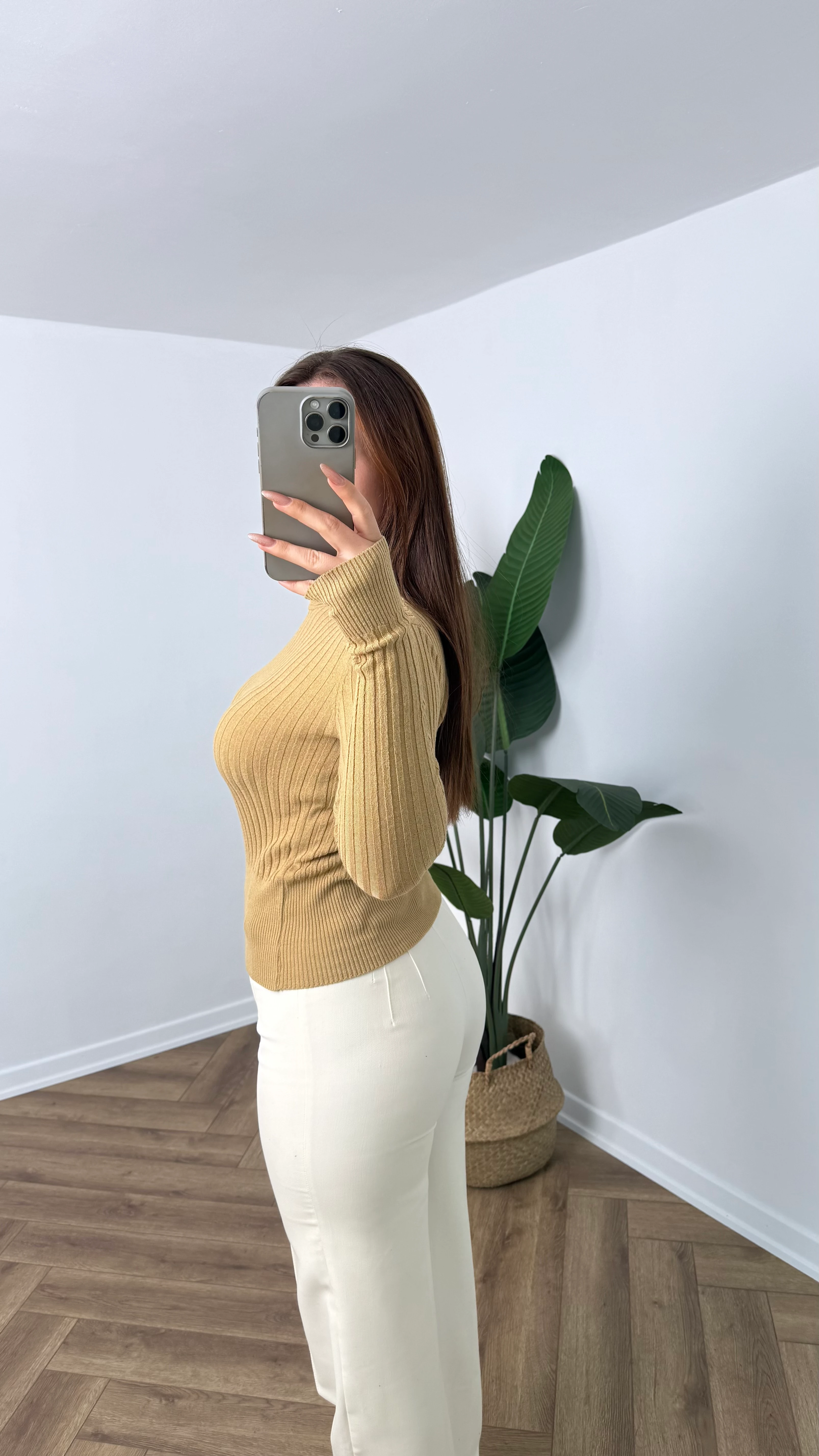 Yeni Sezon Örgü Basic Boğazlı Kazak