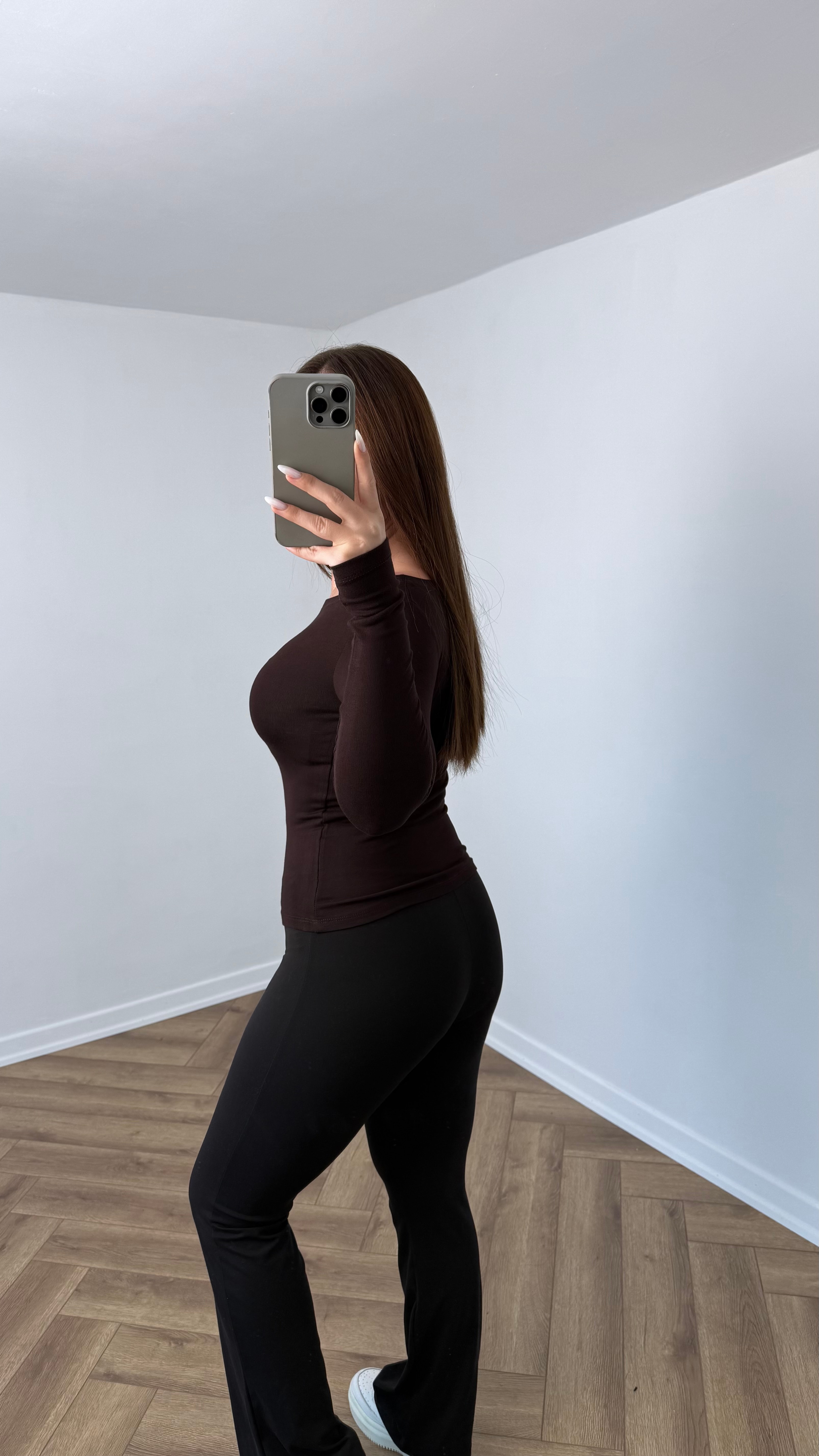 OYS Uzun Kollu Kayık Yaka Tam Bel Body