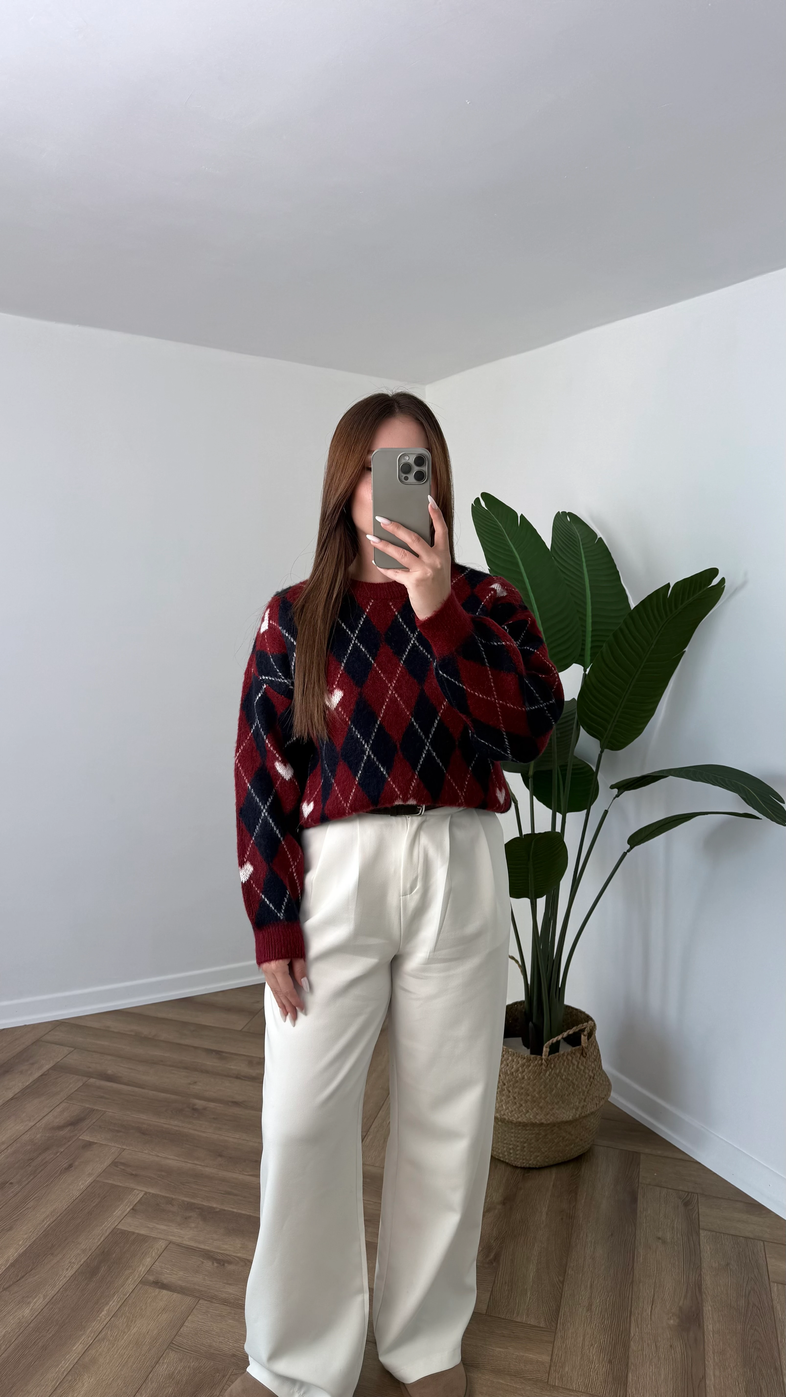 Yeni Sezon Kalpli Baklavalı Triko Kazak