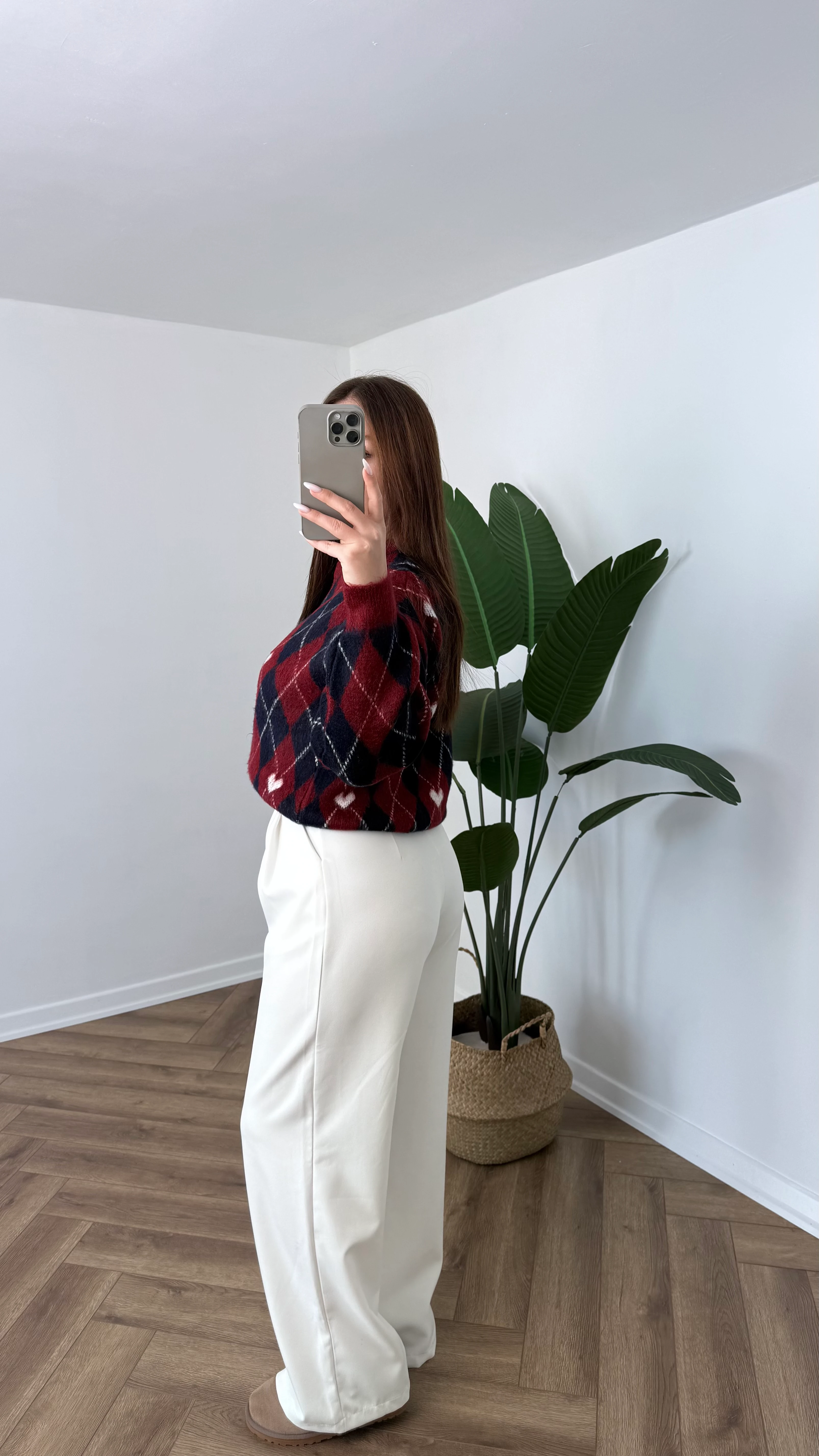 Yeni Sezon Kalpli Baklavalı Triko Kazak