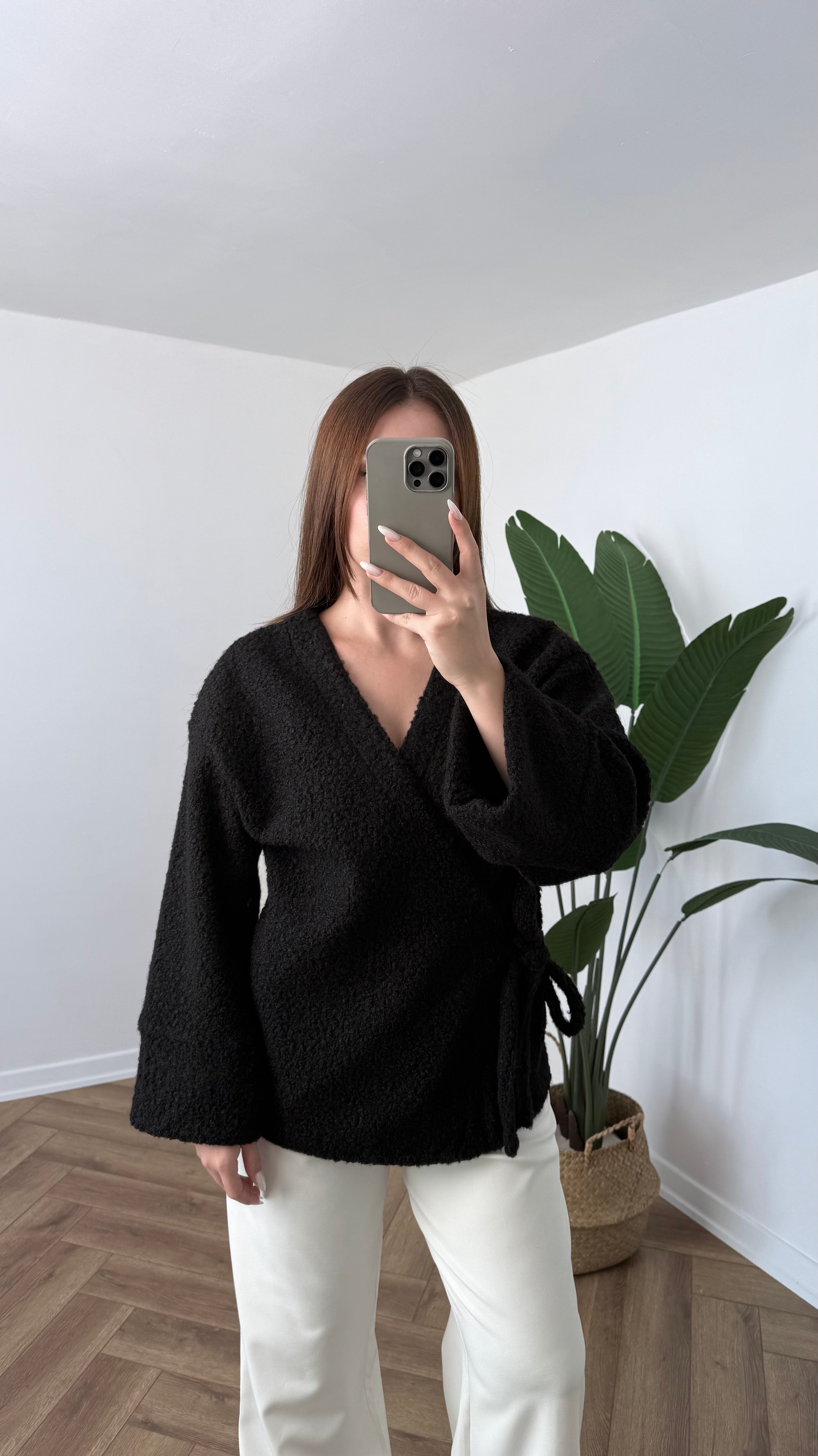 Yeni Sezon Premium Tedy Kimono - Siyah