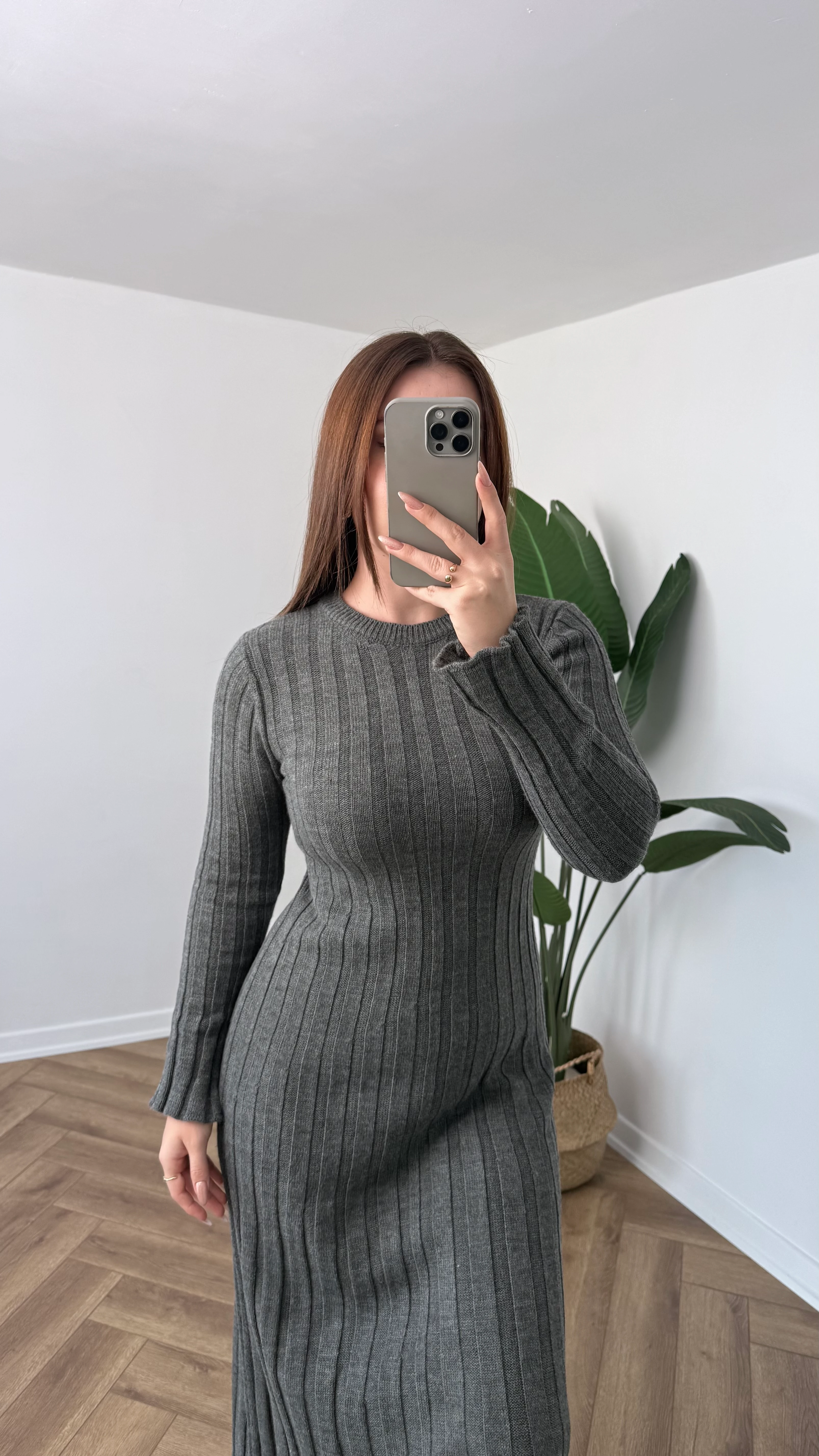 Yeni Sezon Midi Triko Elbise