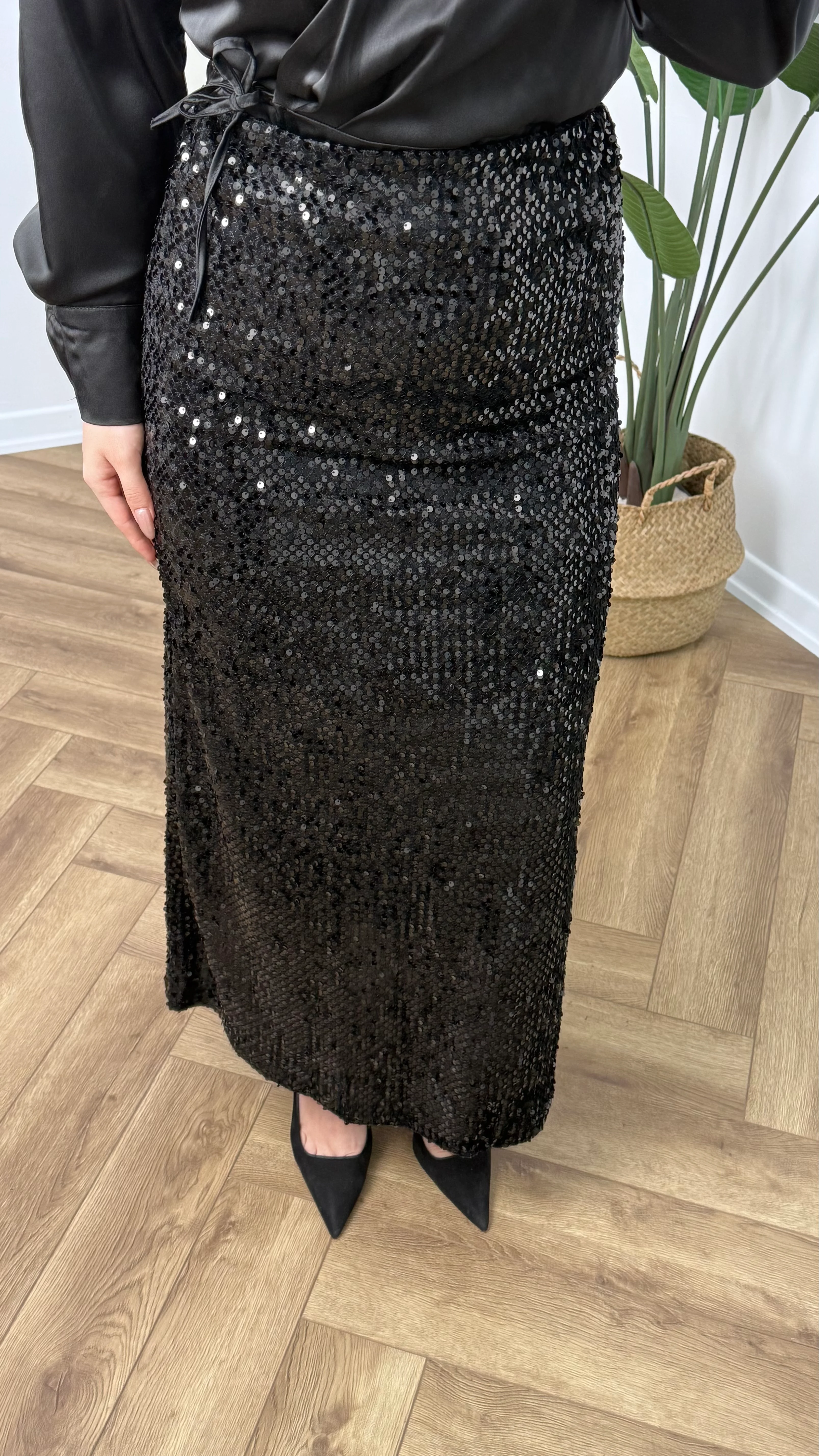 Yeni Sezon Premium Payetli Uzun Etek