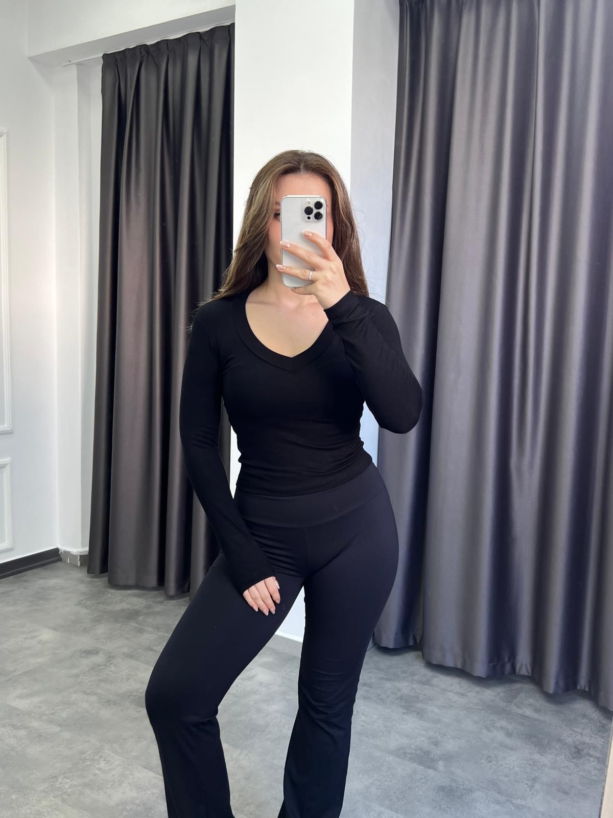OYS Modal Pamuk Uzun Kollu V Yaka Body