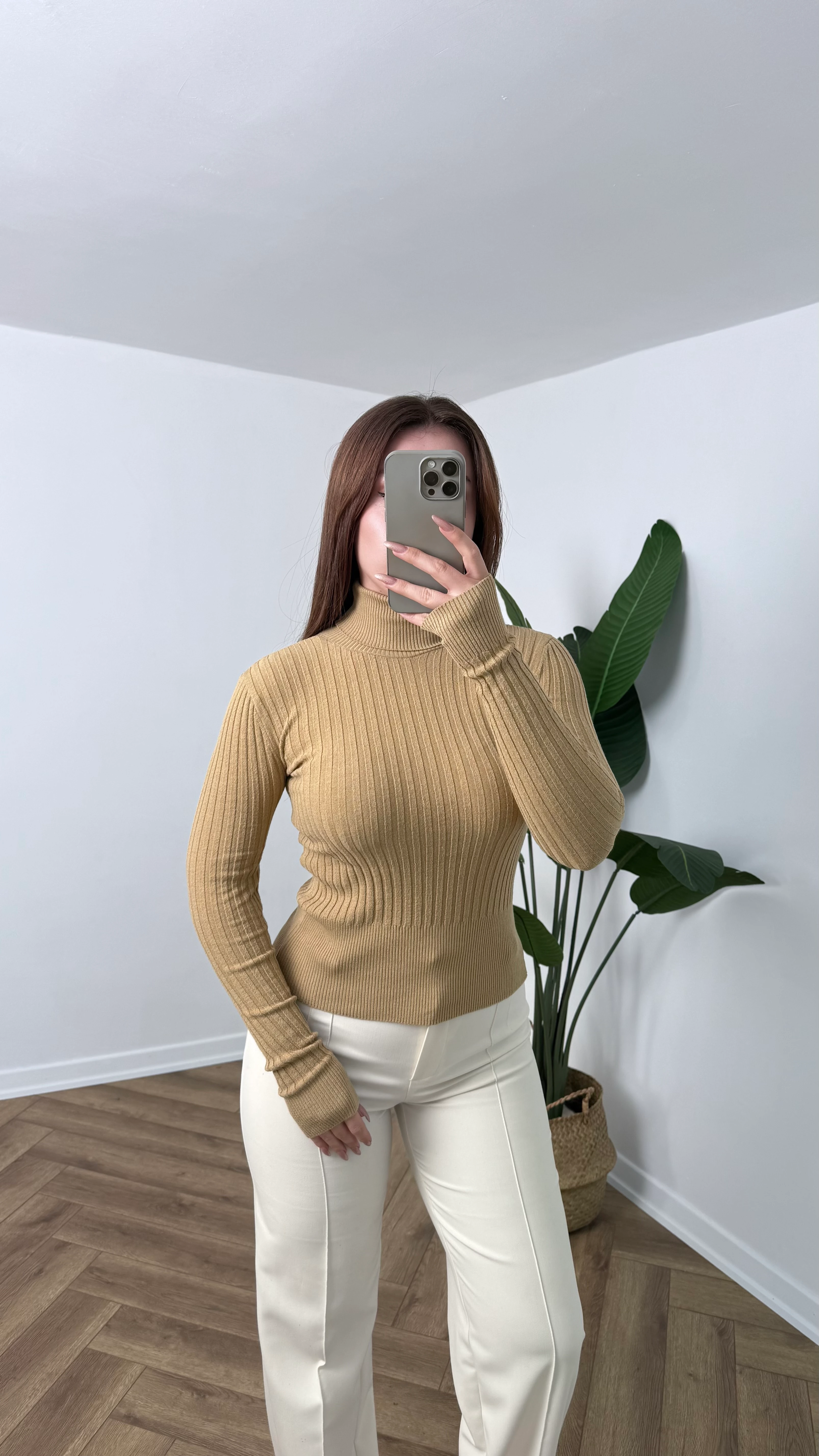 Yeni Sezon Örgü Basic Boğazlı Kazak