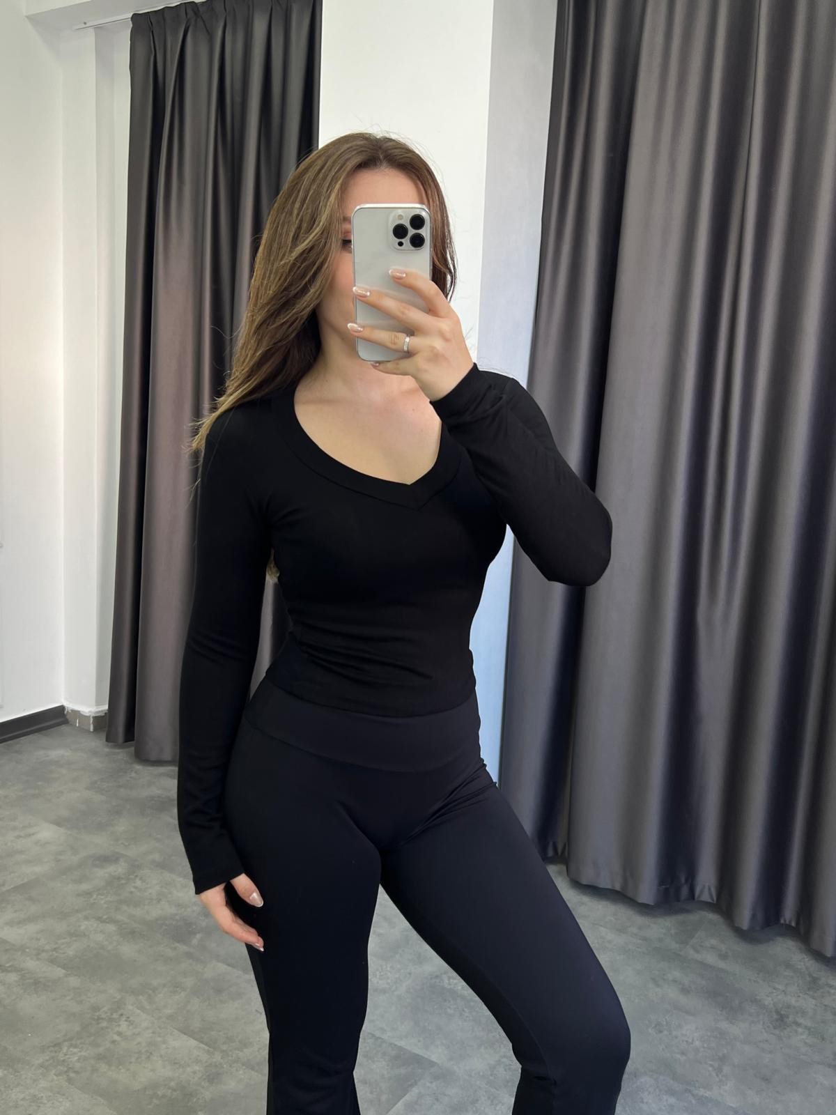 OYS Modal Pamuk Uzun Kollu V Yaka Body