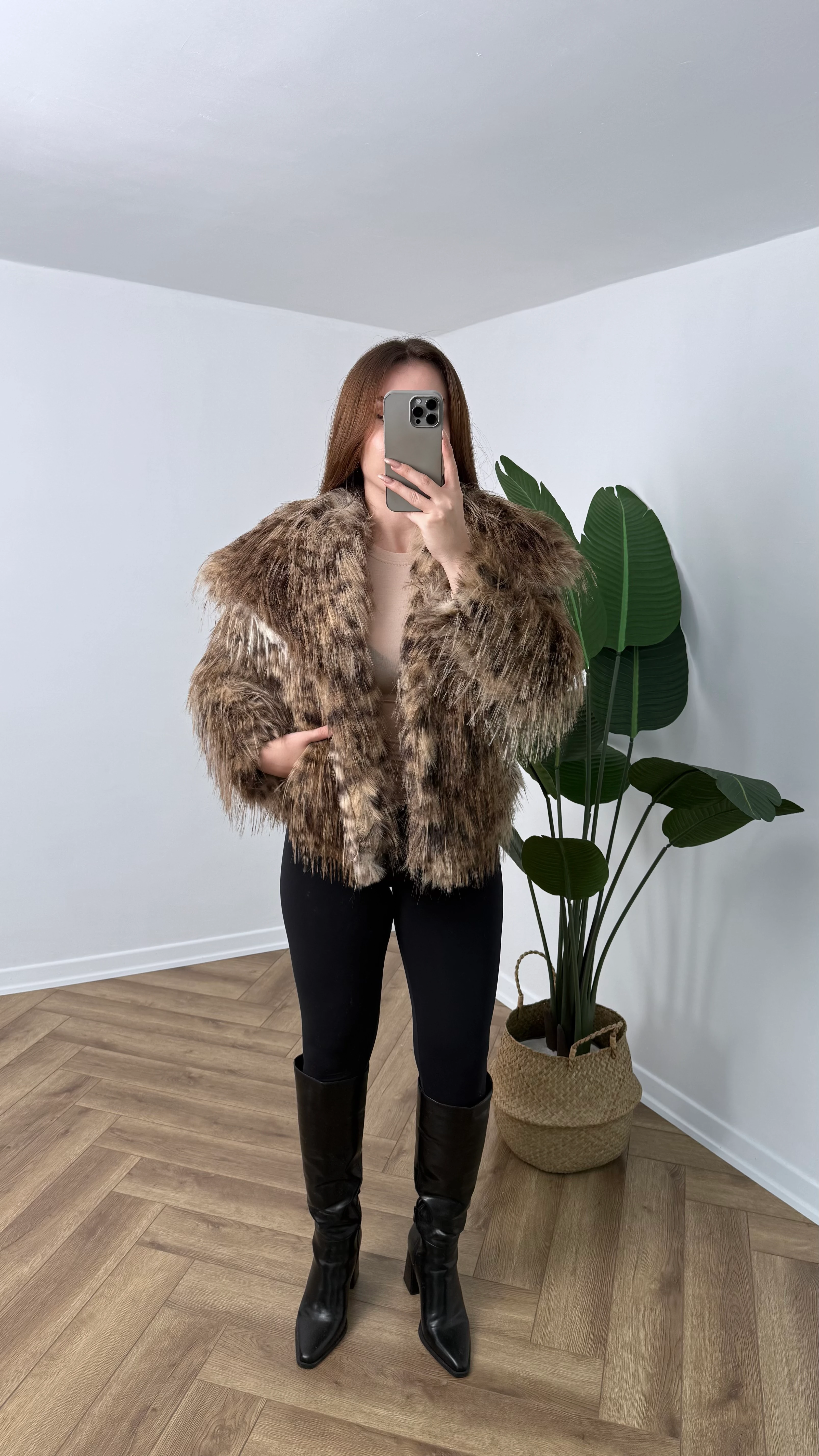 Yeni Sezon Premium İthal Desenli Astarlı Kürk