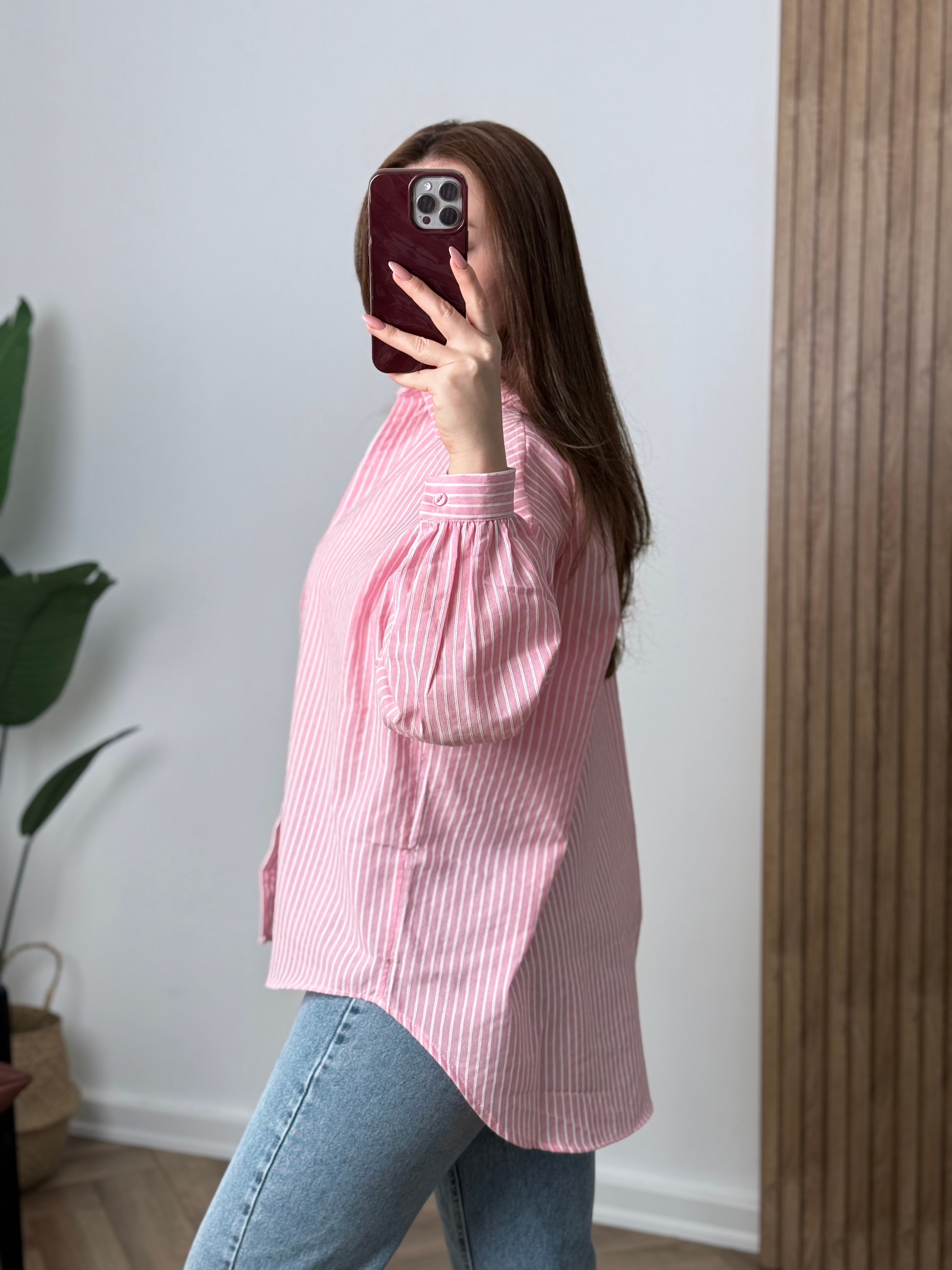 Emilia Çizgili Oversize Gömlek