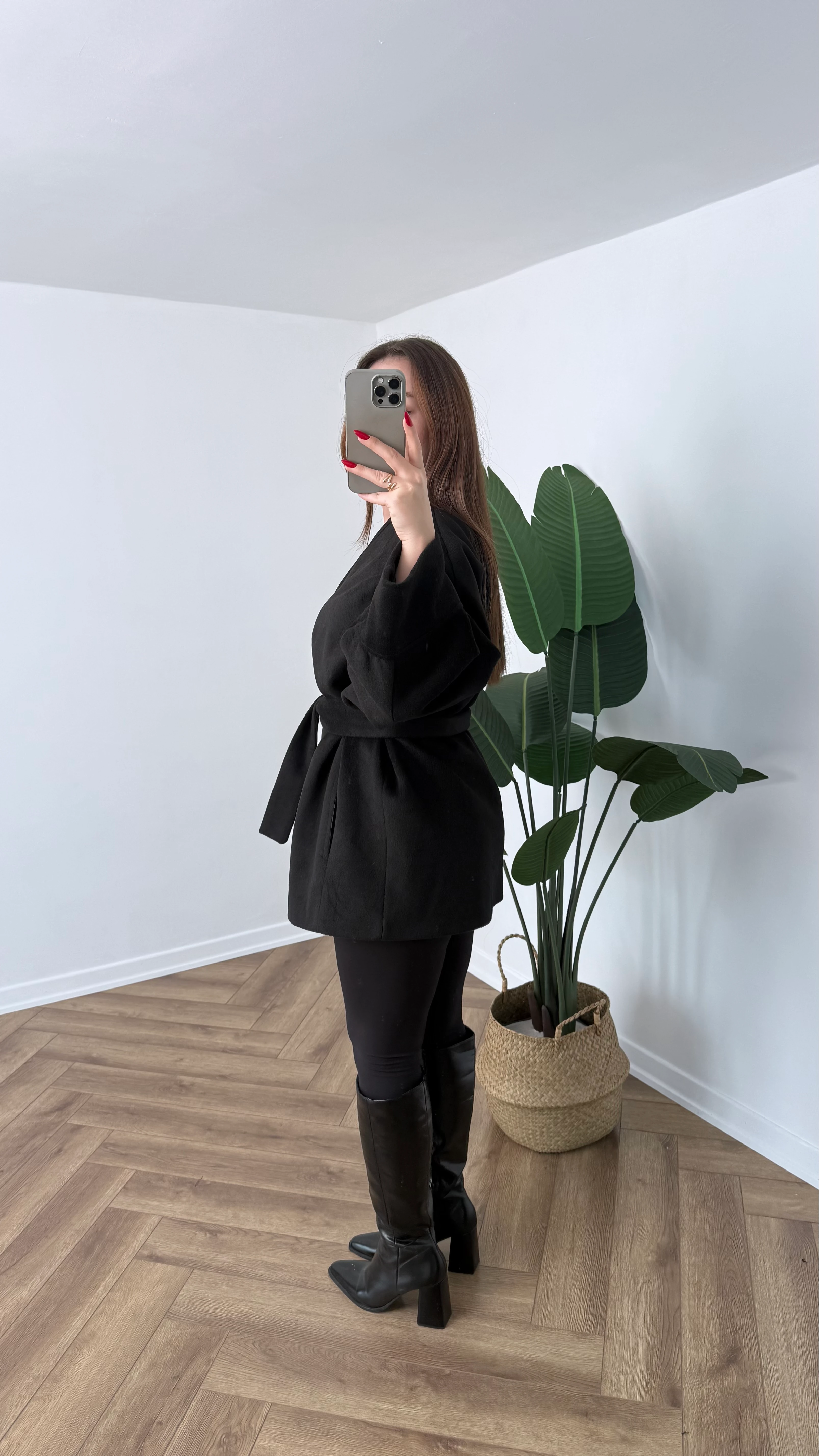 Yeni Sezon Premium Bağlamalı Kaşe Kaban