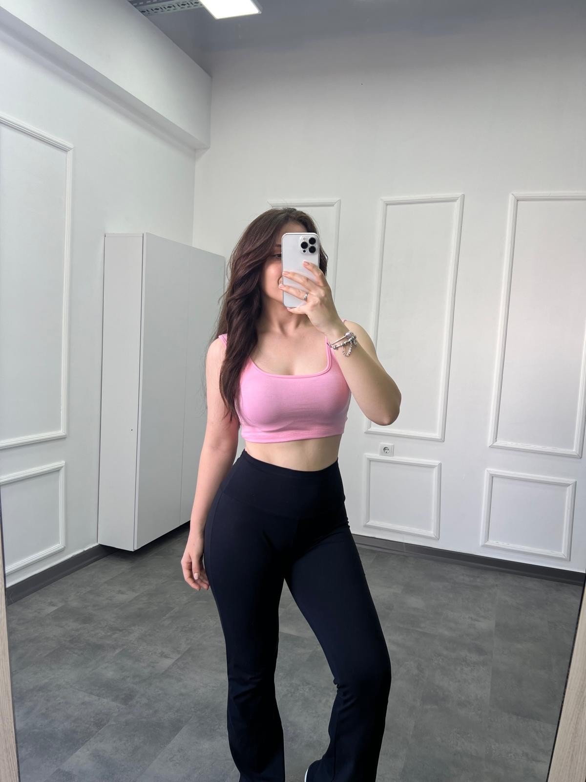 OYS Modal Pamuk Crop Pembe U Yaka Atlet
