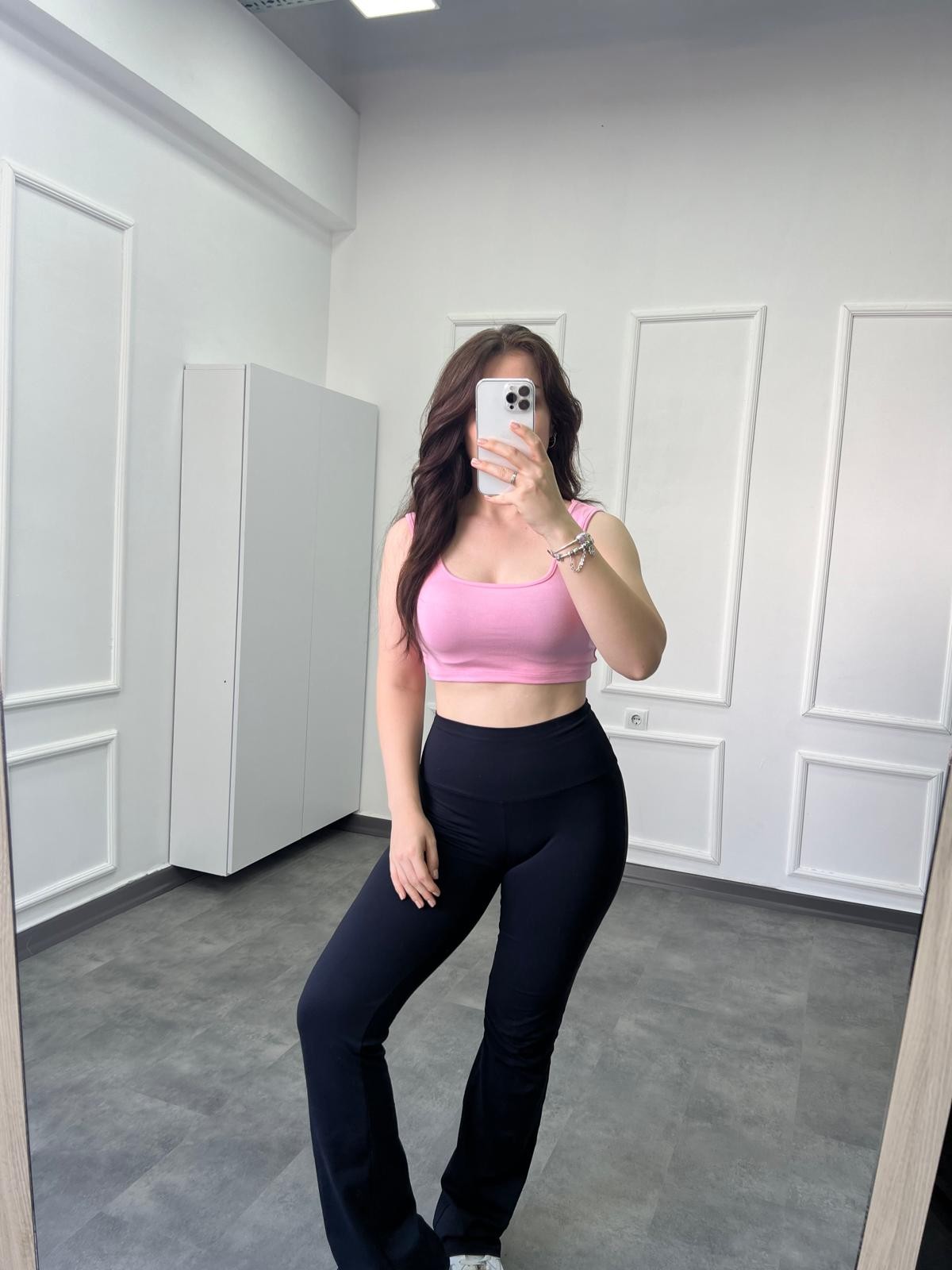 OYS Modal Pamuk Crop Pembe U Yaka Atlet