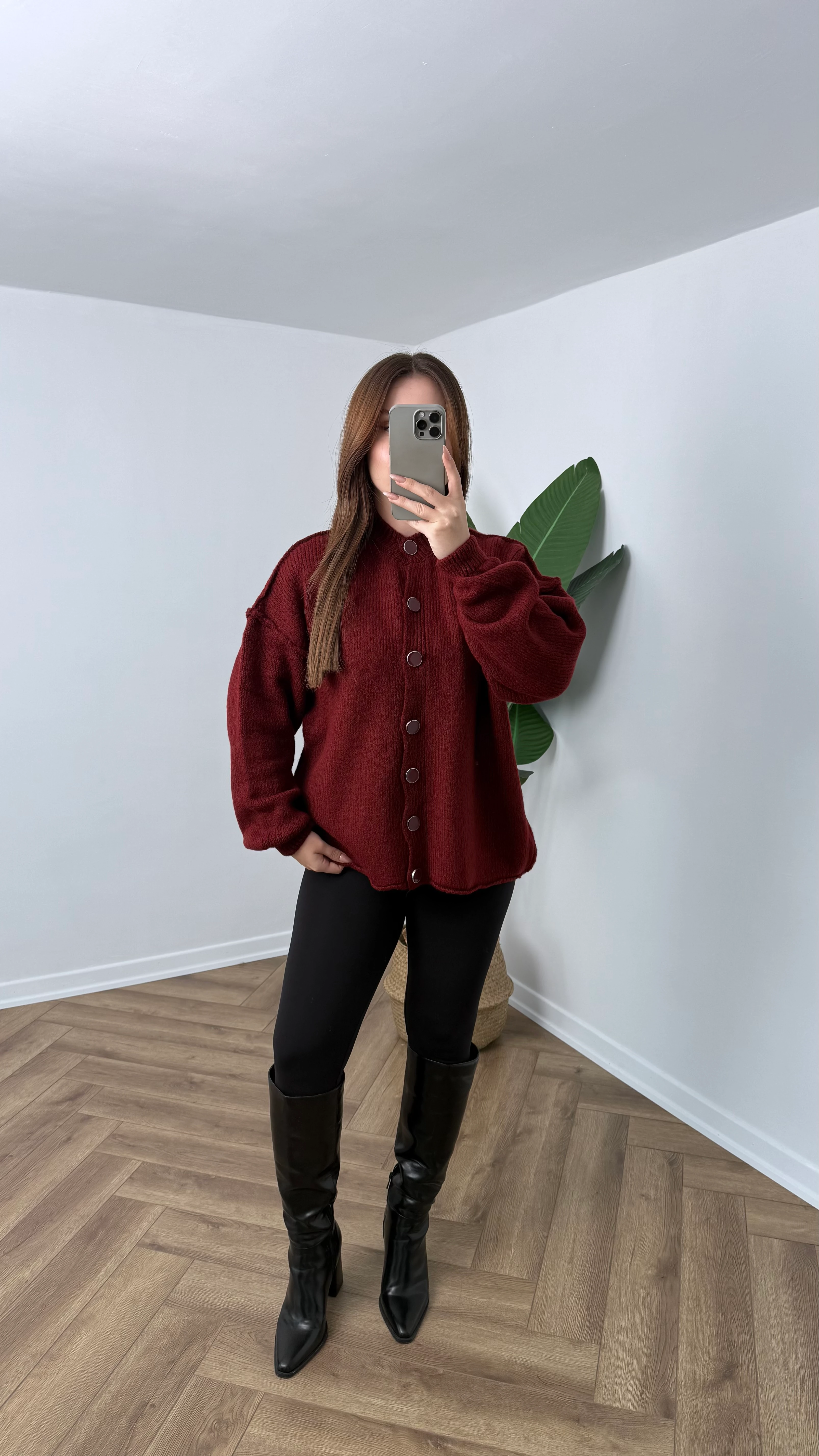 Yeni Sezon Çift Detaylı Balon Kol Hırka