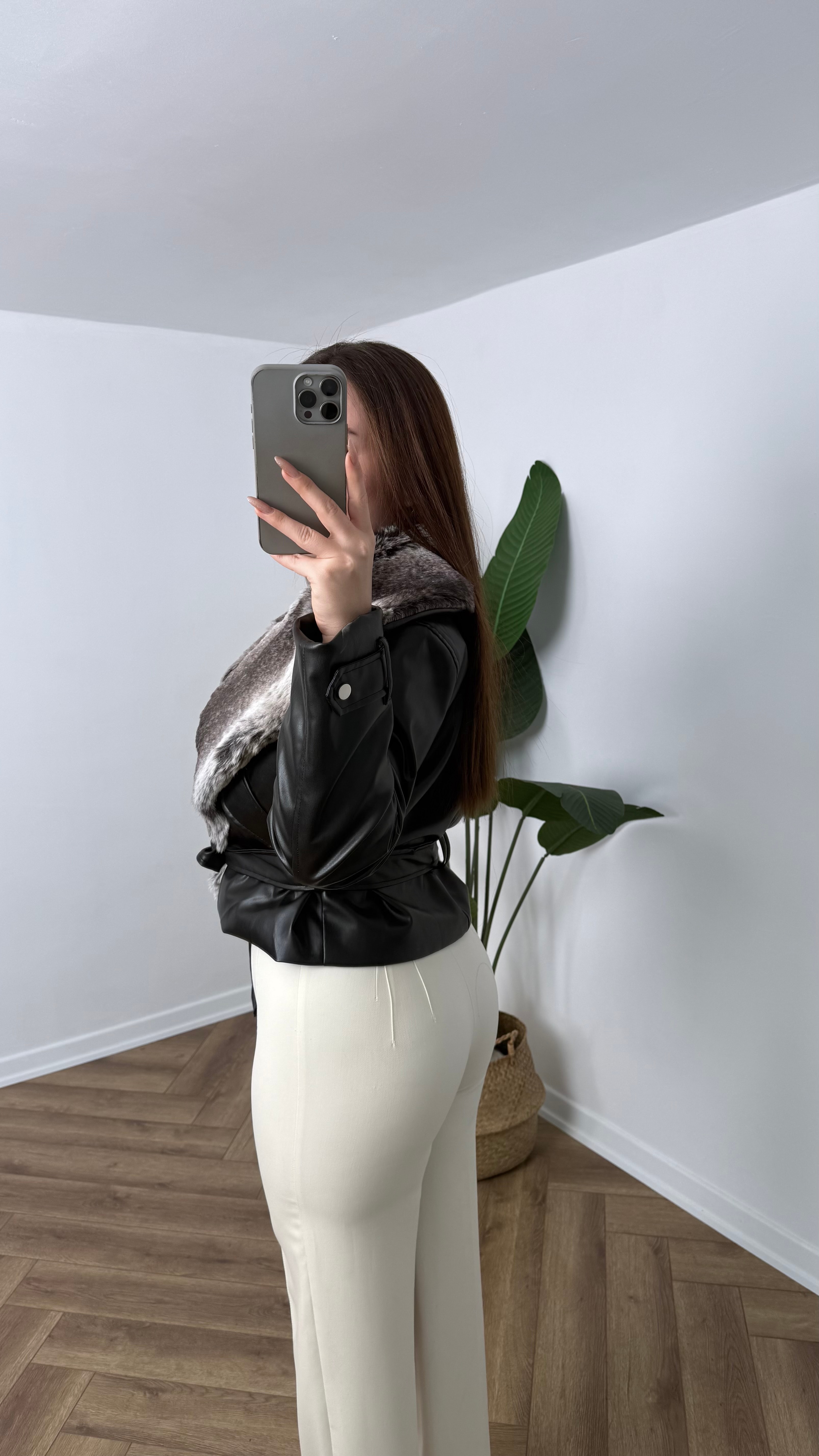 Yeni Sezon Premium Deri Astarlı Kürk Ceket